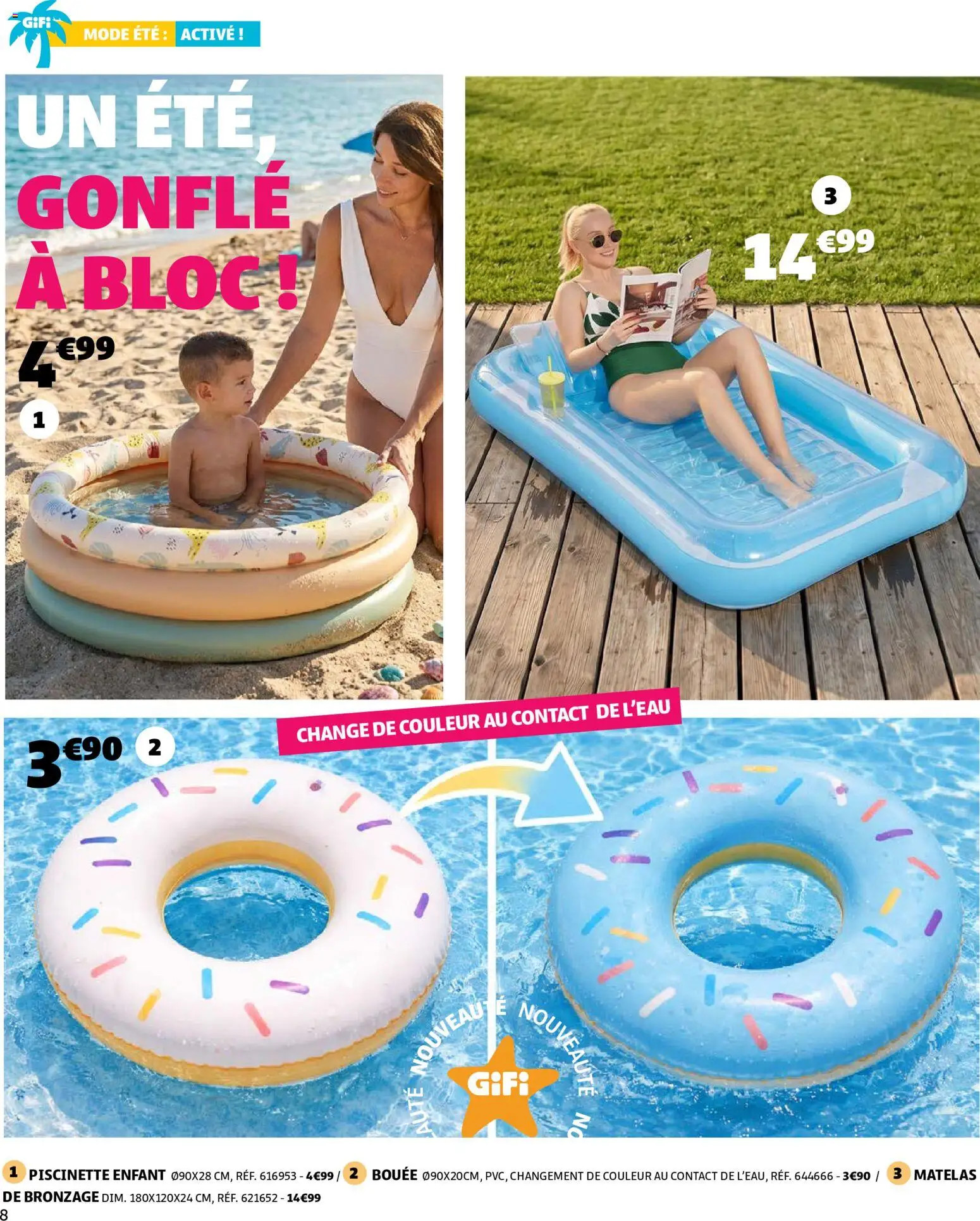 {H1} | Page: 8 | Produits: Bouée, Matelas