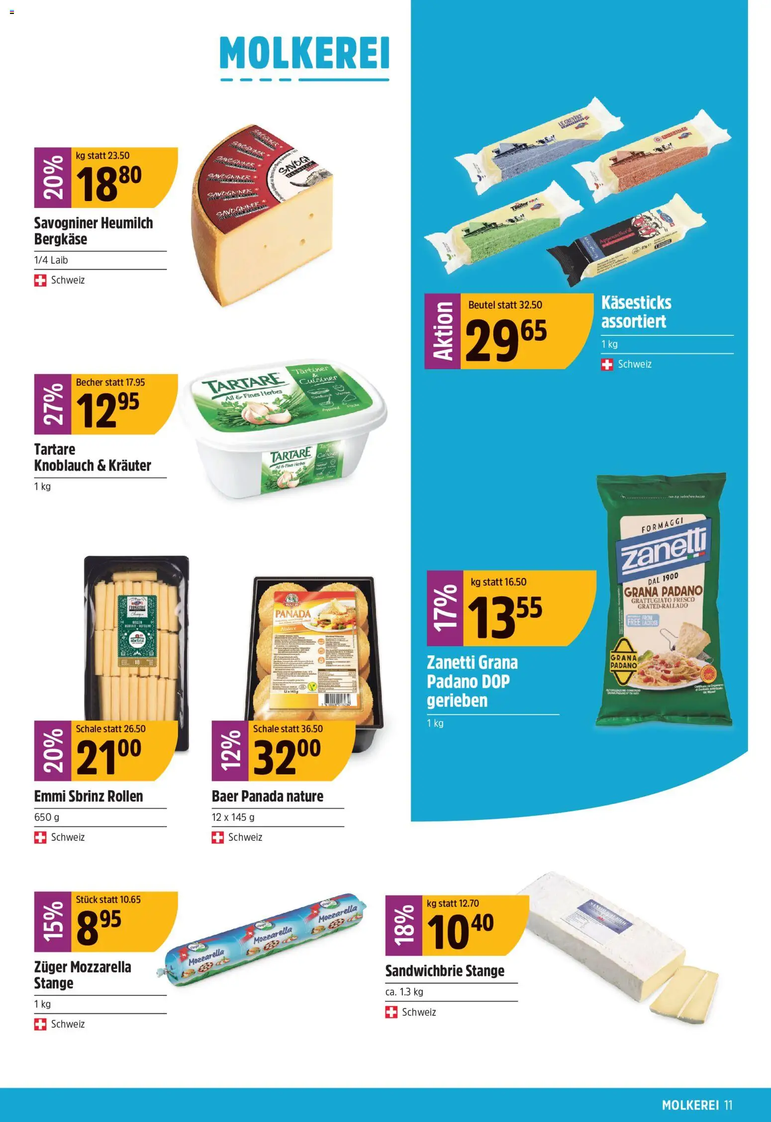 TopCC aktionen – gültig ab 03.08.2026 | Seite: 11 | Produkte: Grana Padano, Knoblauch