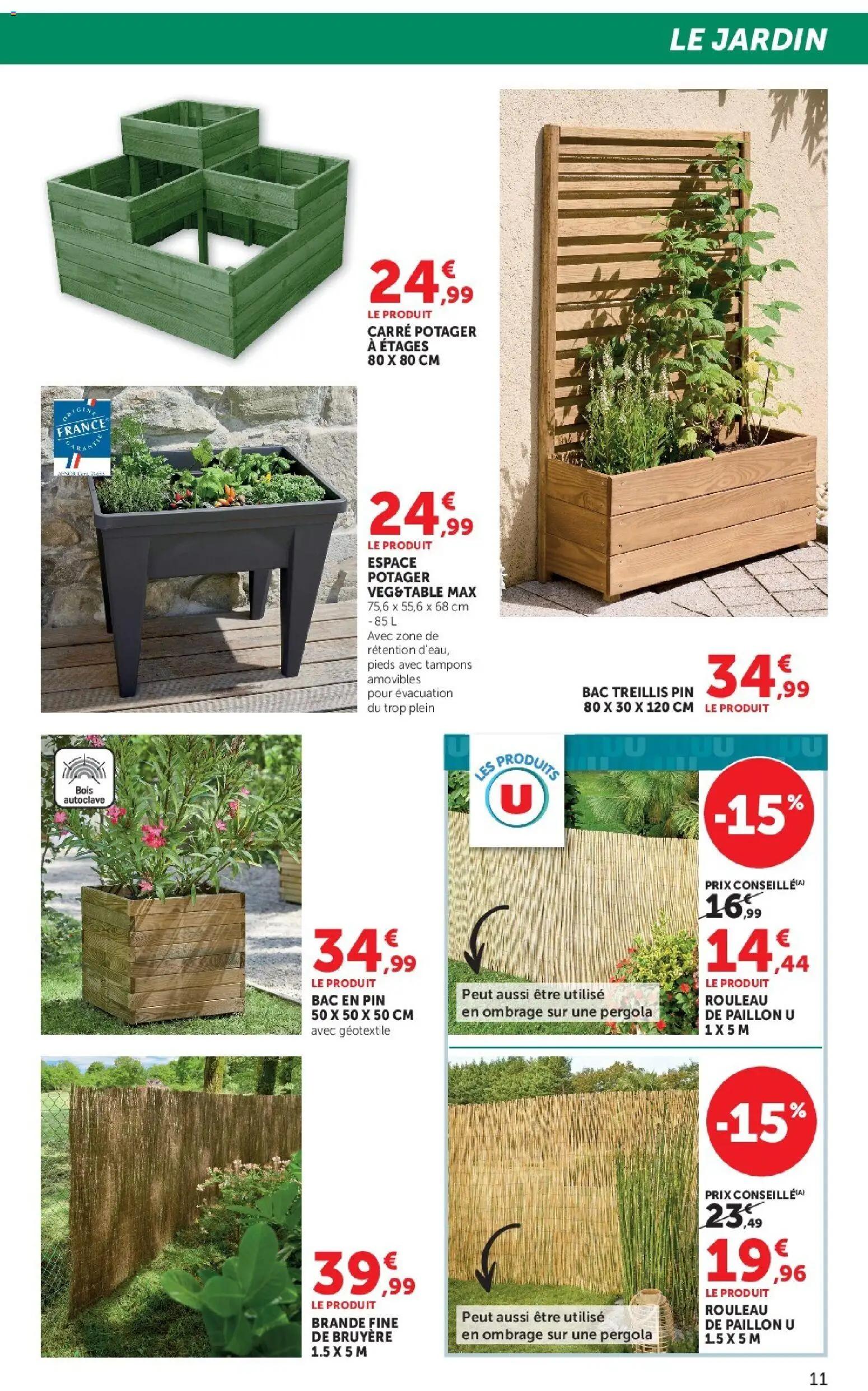 {H1} | Page: 11 | Produits: Carré potager, Tampons, Rouleau, Géotextile