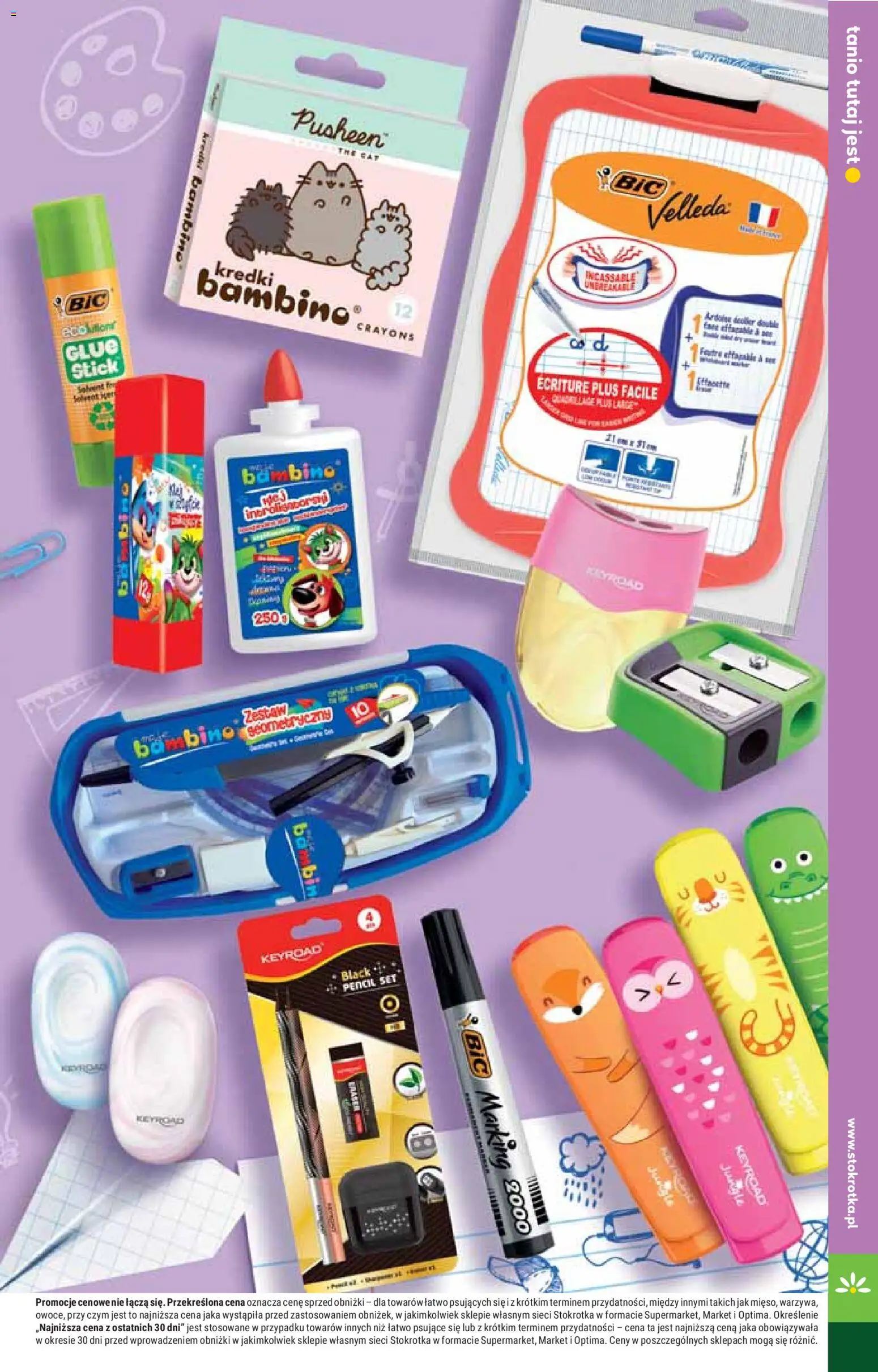 Stokrotka gazetka od 20.08.2026 | Strona: 39 | Produkty: Stokrotka, Kredki Bambino, Kredki