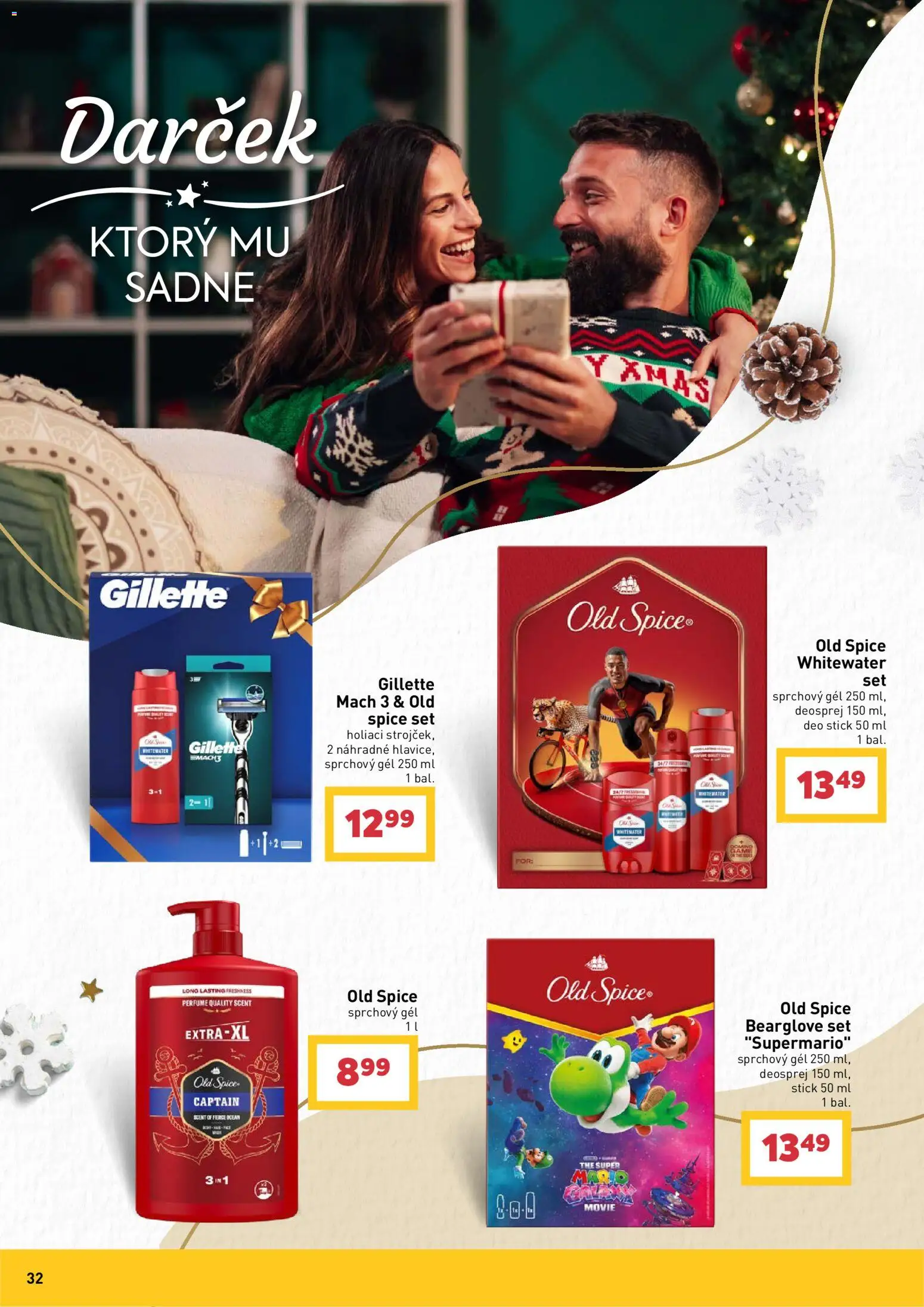 Nové Billa akcie – leták je platný od 14.10.2026 | Strana: 32 | Produkty: Old Spice, Sprchový gél