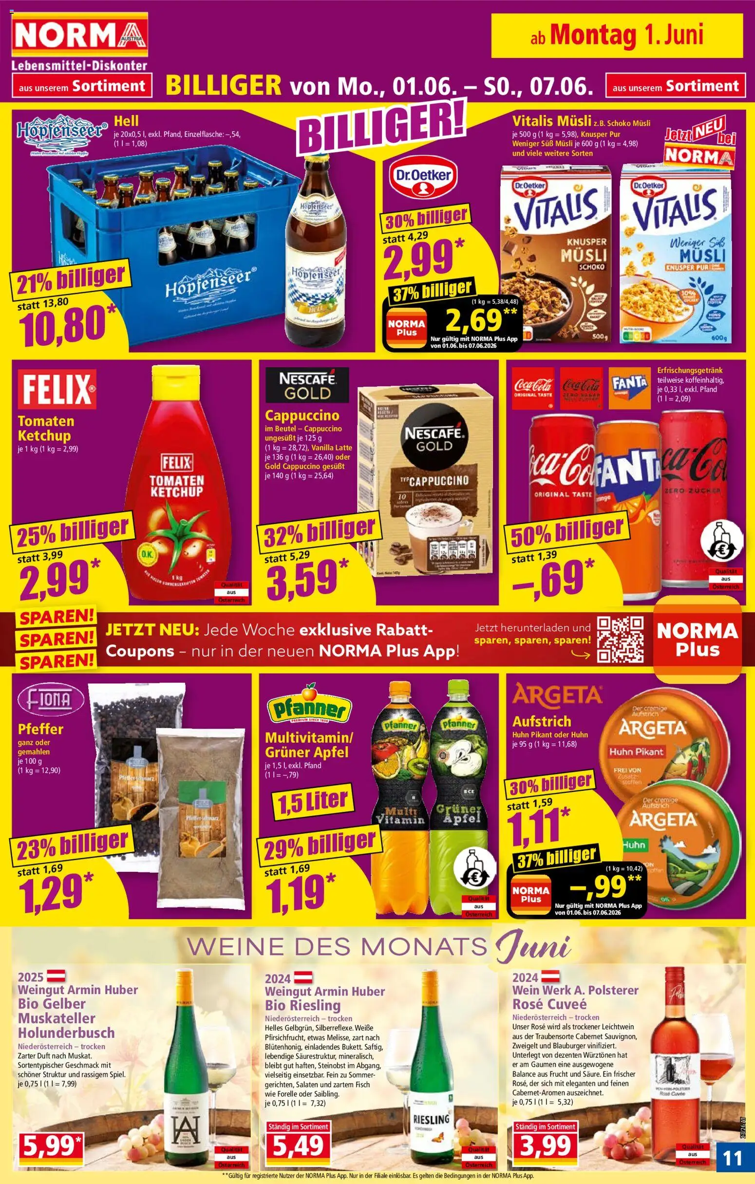 Norma Flugblatt gültig ab 01.06.2026 | Seite: 11 | Produkte: Ketchup, Duft, Äpfel, Fisch