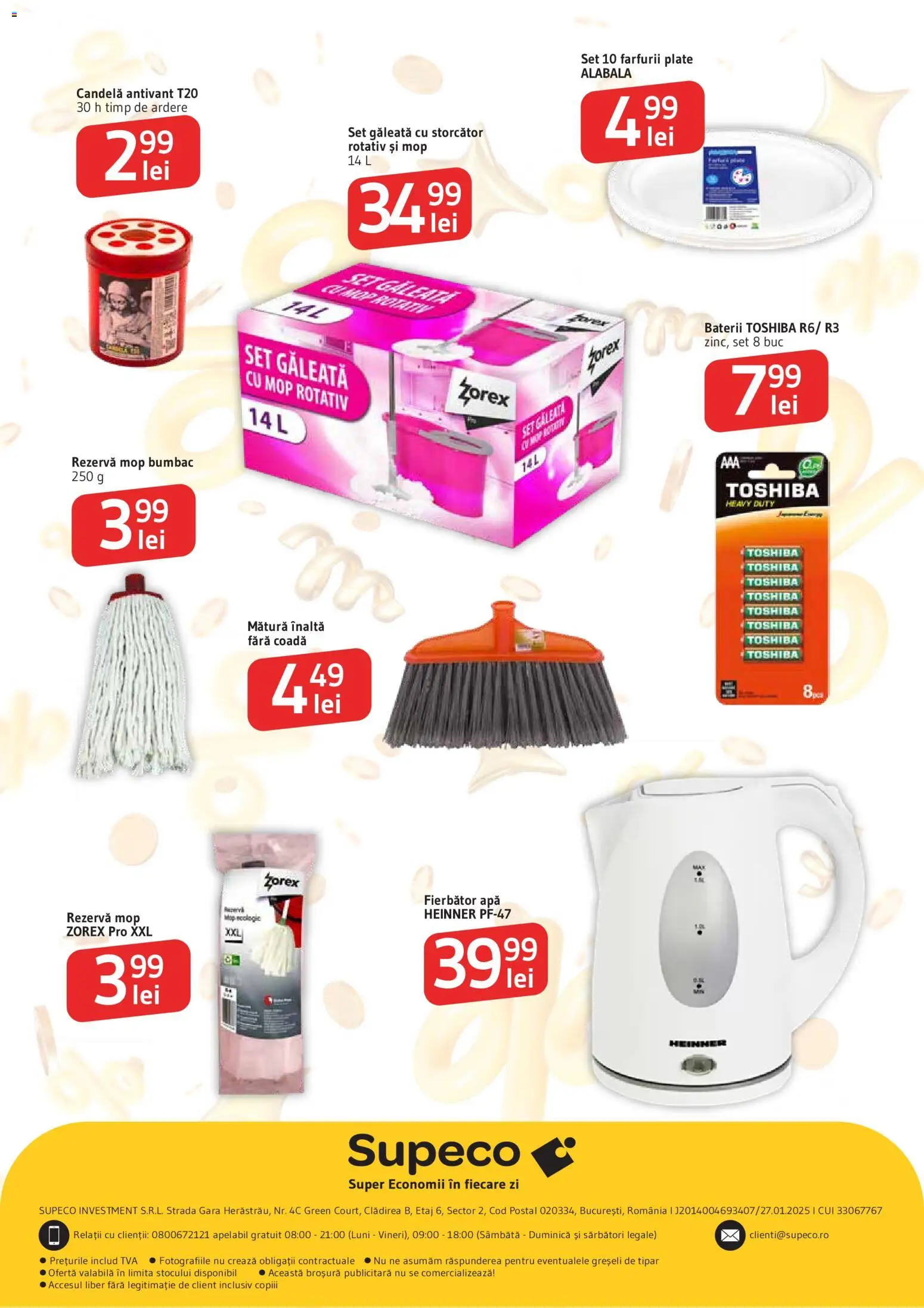 Noul catalog Supeco – valabil de la 27.08.2026 | Pagină: 12 | Produse: Mop, Mătură, Baterii, Apă
