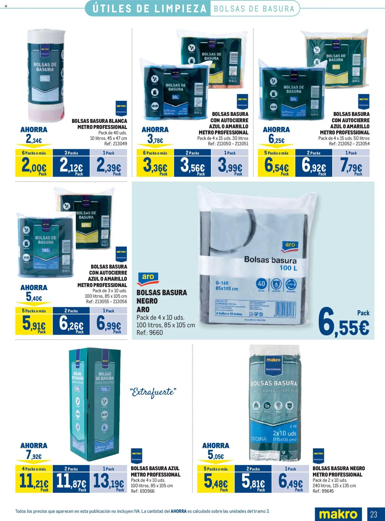 Makro Limpieza │ válido desde el 07/09/2026 | Página: 23 | Productos: Bolsas de basura, Cocina