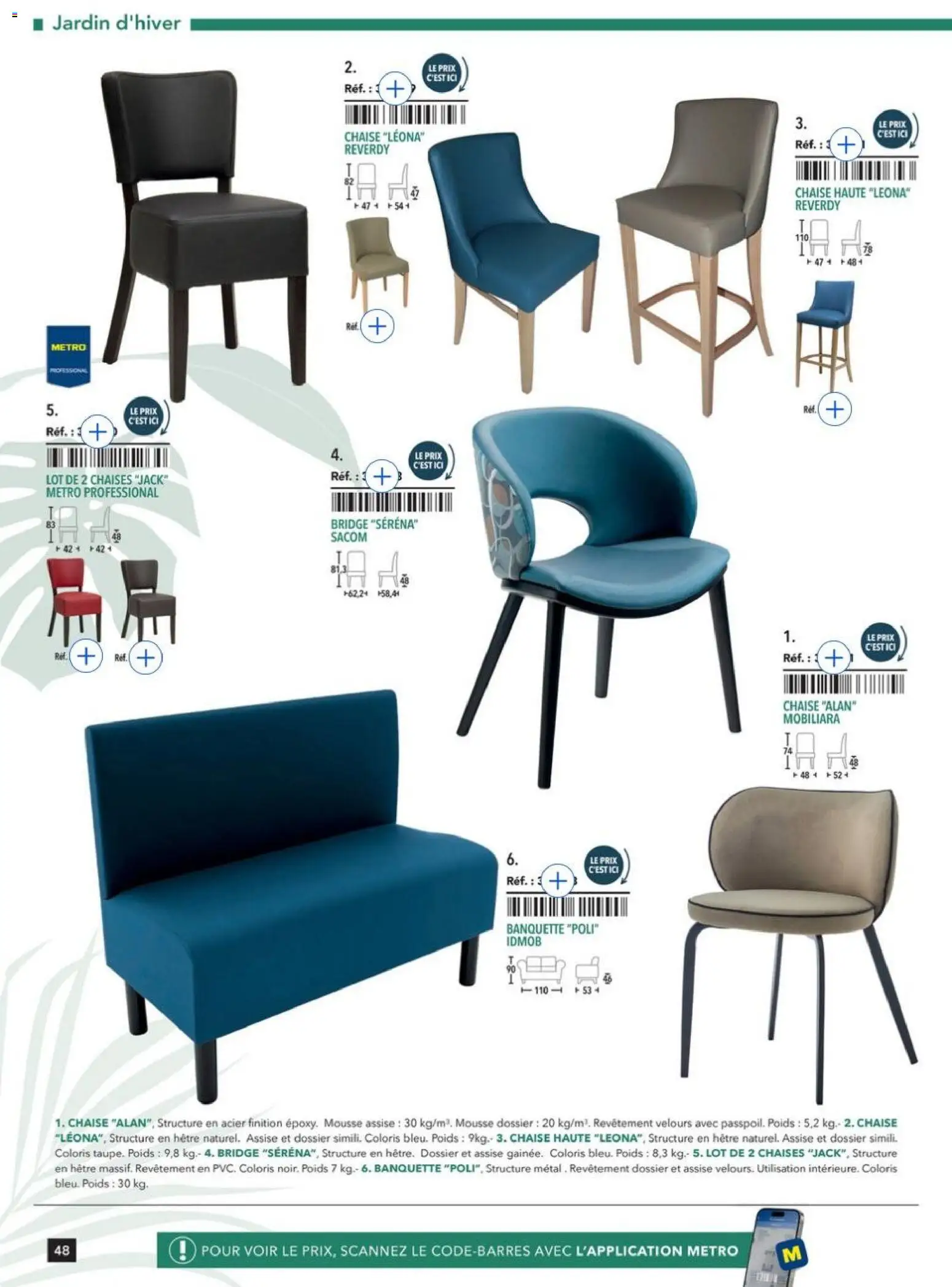 {H1} | Page: 48 | Produits: Poids, Mousse, Chaise