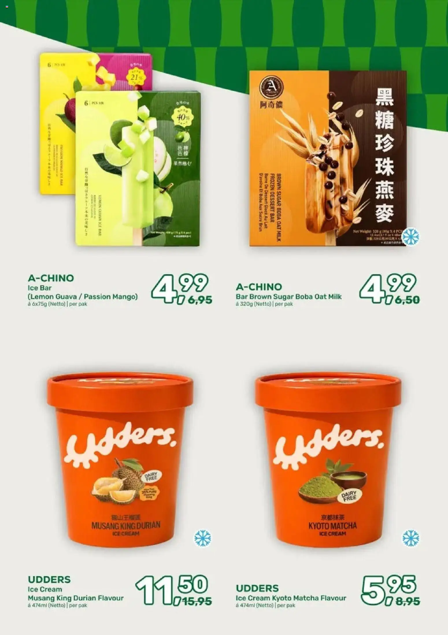{H1} | Pagina: 19 | Producten: Durian, Matcha, Dessert, Mango