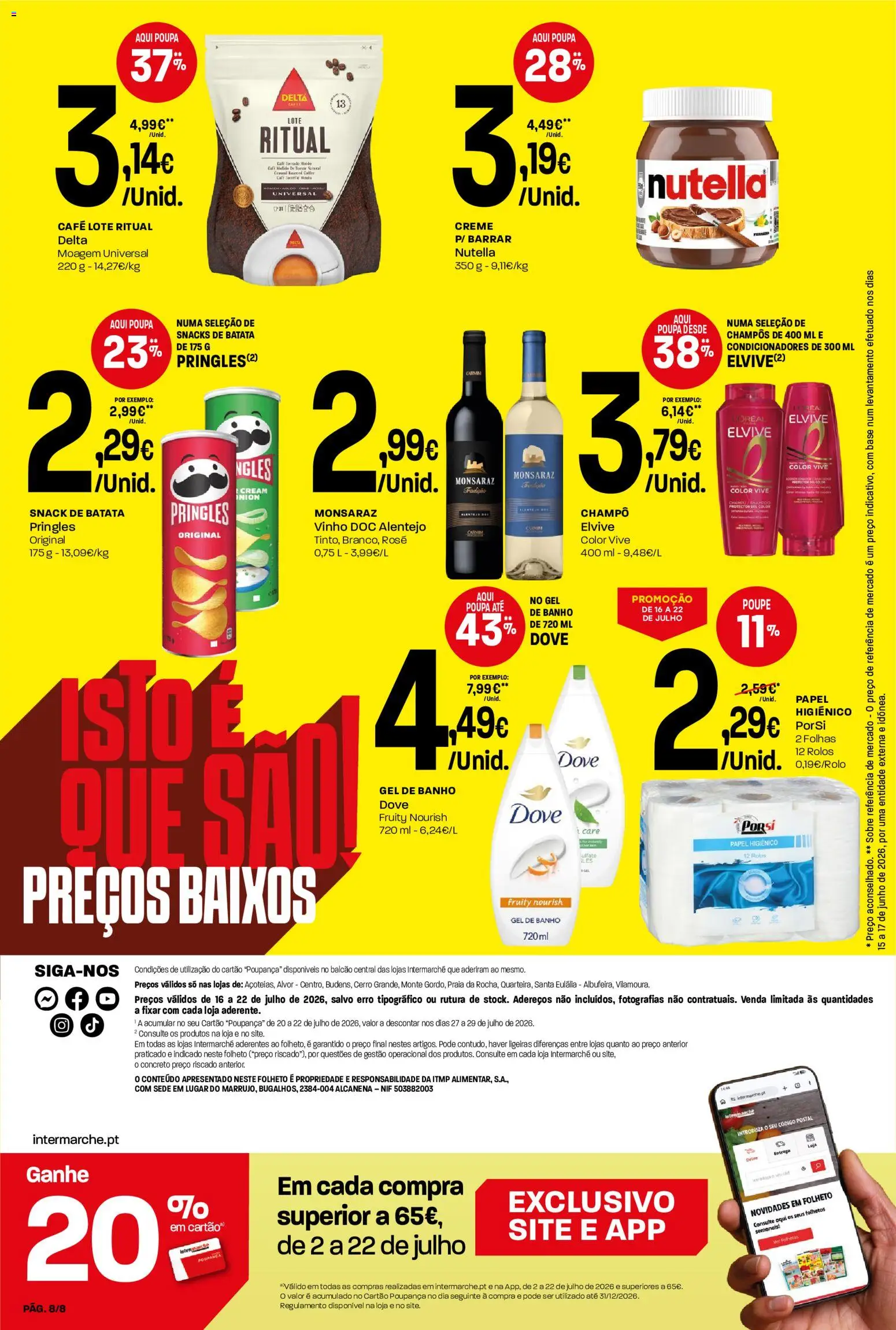 Intermarché Folheto Mini │ válido de 16/07/2026 | Página: 8 | Produtos: Base, Banho, Café, Creme