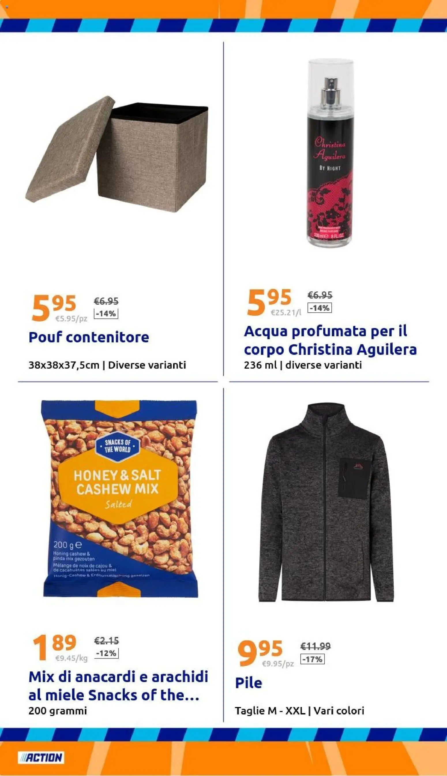 Volantino Action del 16/09/2026 | Pagina: 20 | Prodotti: Pile, Anacardi, The, Miele