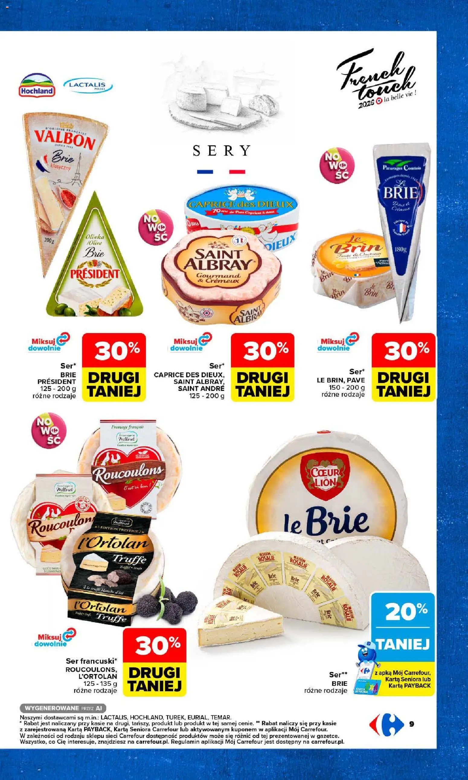 Carrefour gazetka - Przystanek Francia od 19.10.2026 | Strona: 11 | Produkty: Karta, Sery, Ser