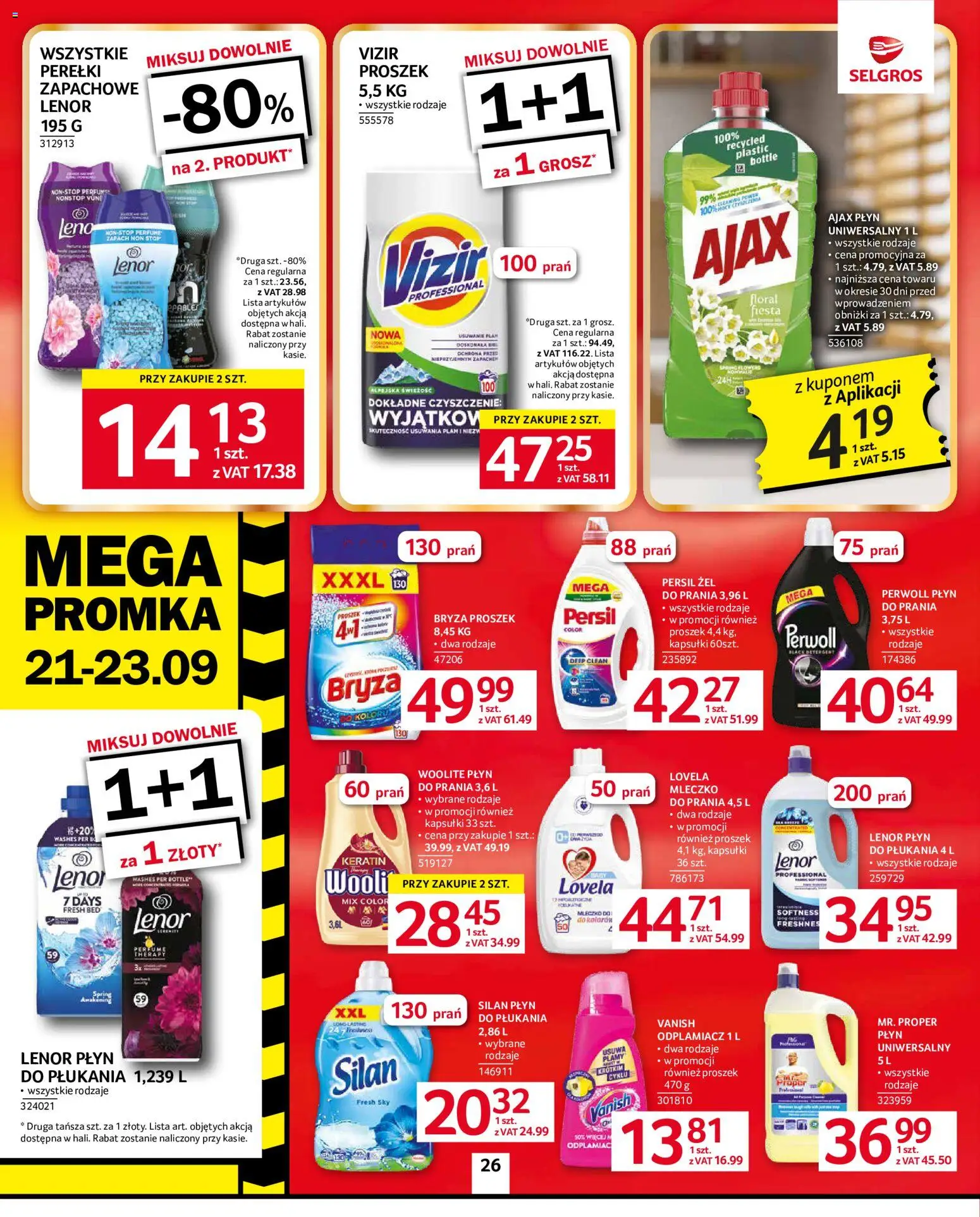 Selgros cash&carry gazetka od 10.09.2026 | Strona: 23 | Produkty: Persil, Zapach, Płyn Lenor, Odplamiacz