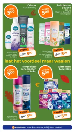 Trekpleister folder - Voorbeeld van een folder van Trekpleister, geldig van 13-10-2026 | Pagina: 15 | Producten: Schuim, Douche, Crème, Douchegel