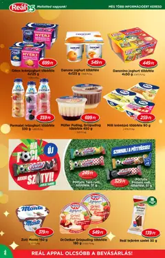 Reál akciós újság - amely érvényes a következő dátumtól: 03.06.2026 | Oldal: 4 | Termékek: Ivójoghurt, Krémtúró, Protein, Túró