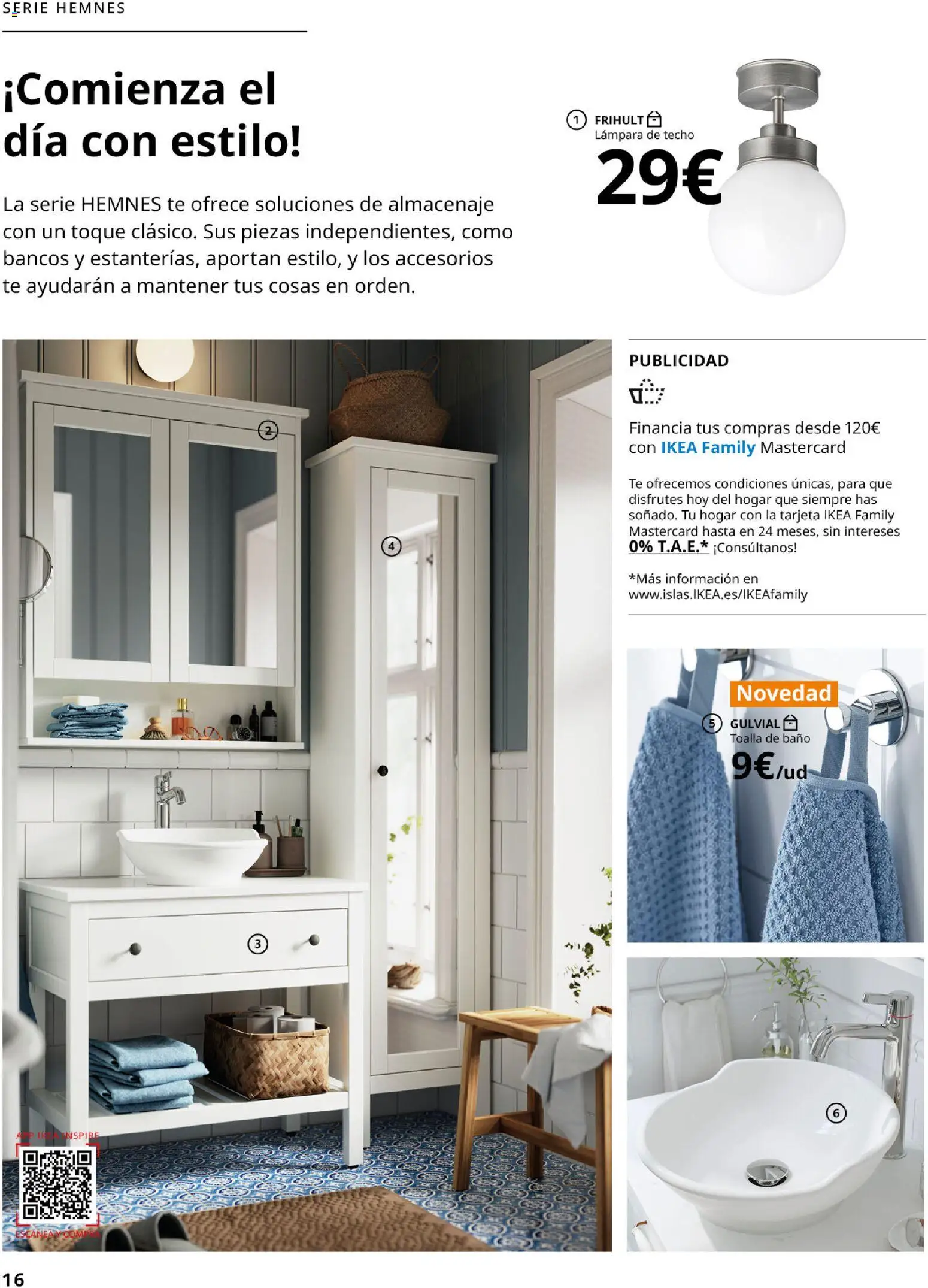 Catálogo IKEA Baňos │ válido desde el 01.02.2026 | Página: 16 | Productos: Toalla de baño, Té, Baño, Lámpara