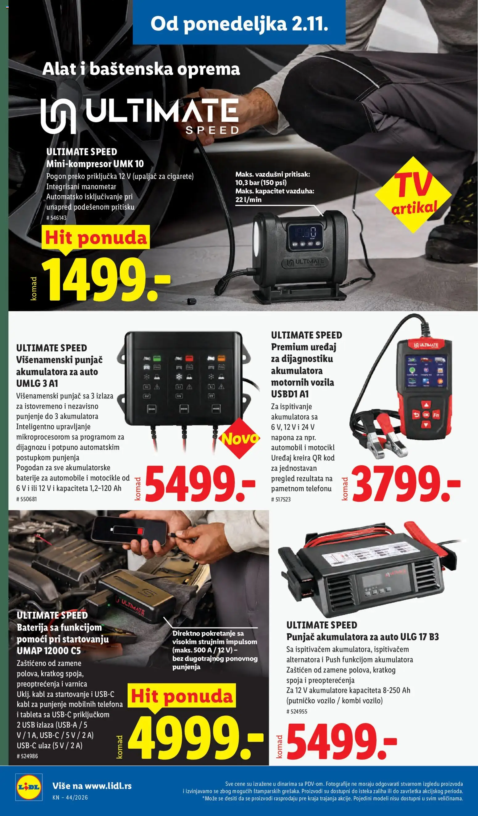 Lidl katalog - važi od 29.10.2026 | Strana: 94 | Proizvode: Baterija, Kabl, Alat, Baterije
