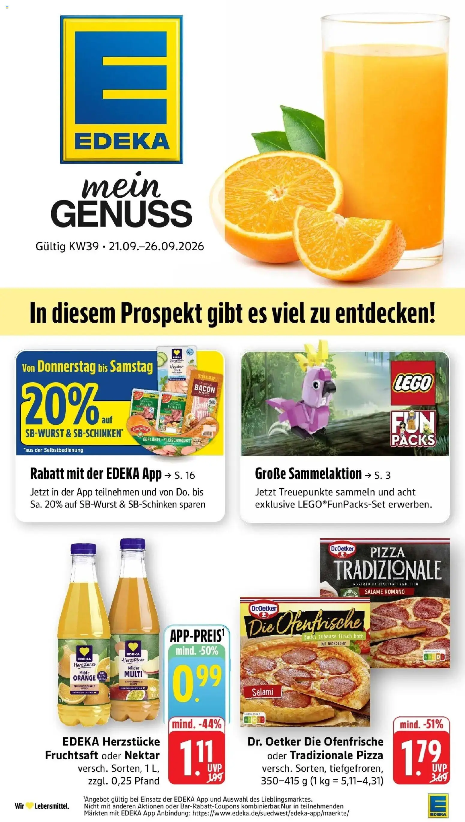 Edeka Prospekt Walldorf (ab 21.09.2026) » Angebote Online | Seite: 1