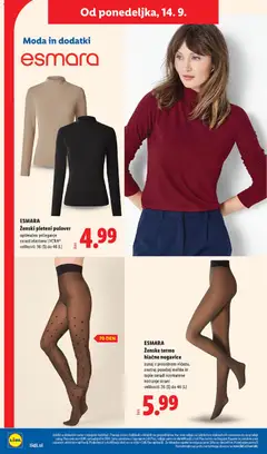 Lidl katalog akcije – veljaven od 10.09.2026 | Stran: 56 | Izdelki: Pulover, Nogavice, Hlacne nogavice