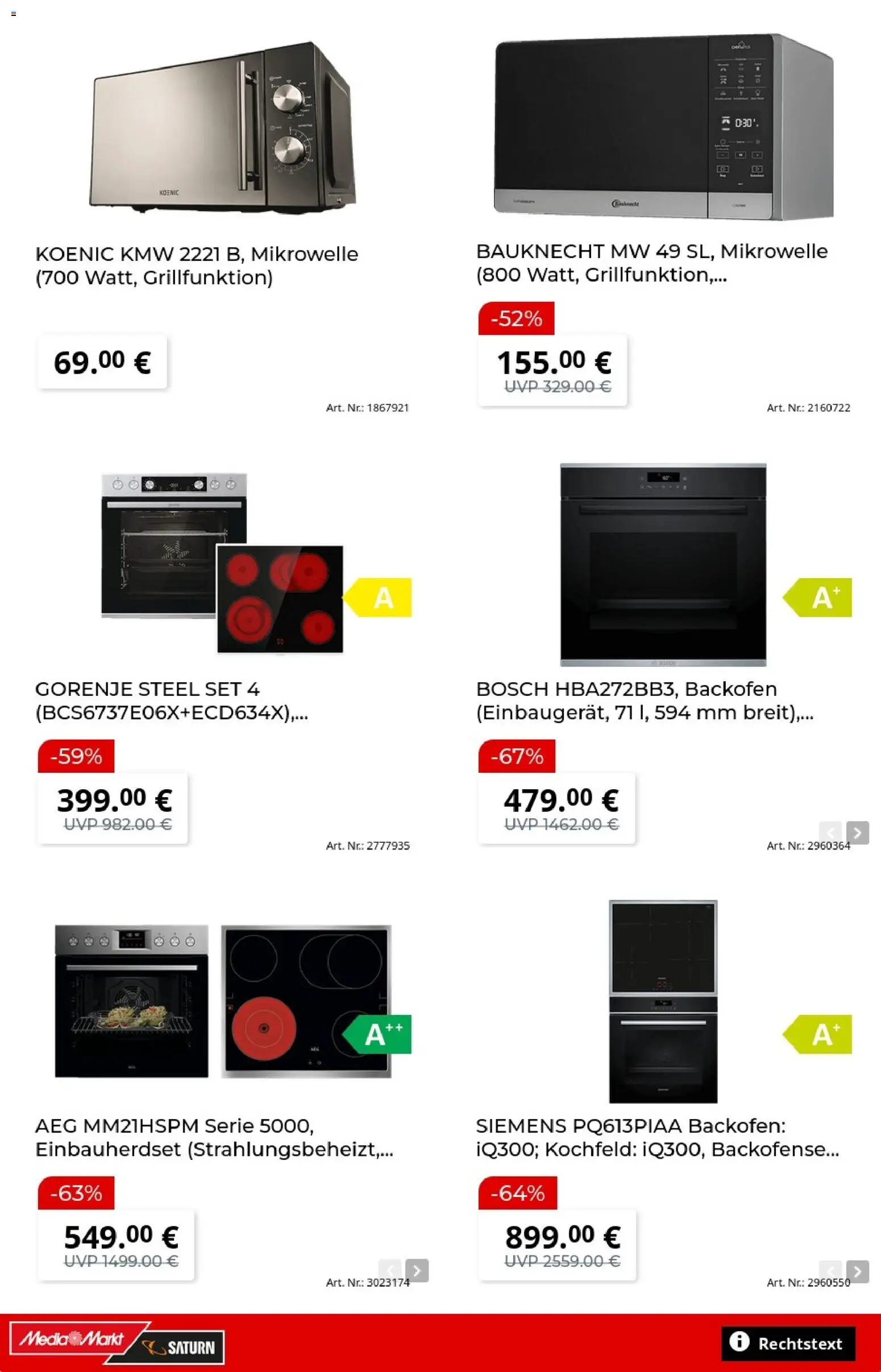 Media Markt Prospekt – gültig ab 14.10.2026 | Seite: 6 | Produkte: Bosch, Siemens, Gorenje, Mikrowelle