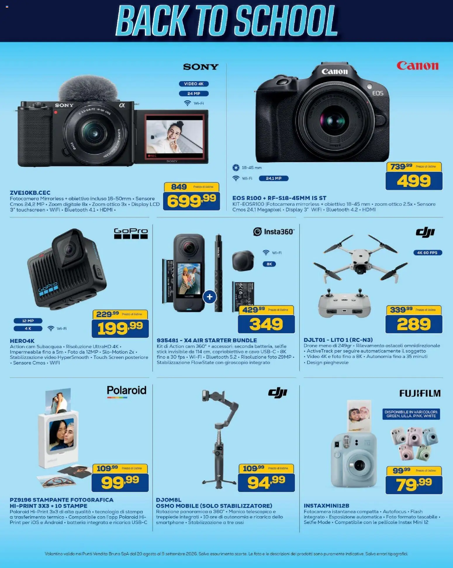 Volantino BRUNO del 20/08/2026 | Pagina: 25 | Prodotti: Drone, Action cam, Smartphone, Batteria
