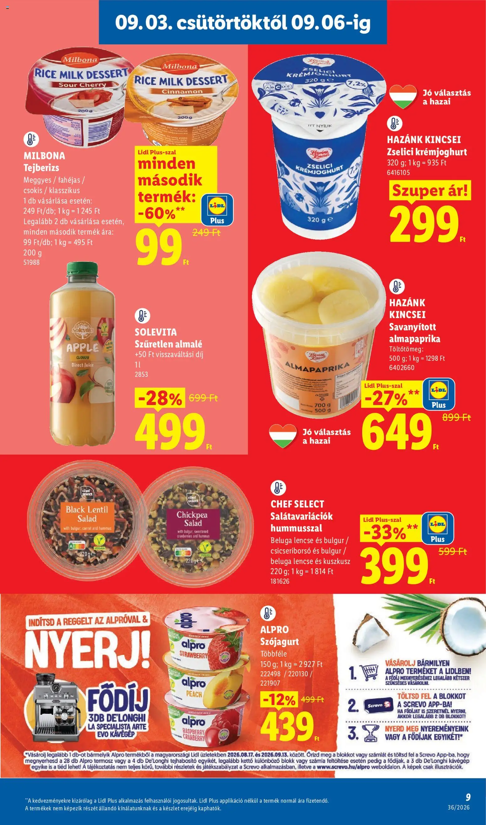 Lidl akciós ujság - amely érvényes a következő dátumtól: 2026.09.03. | Oldal: 9