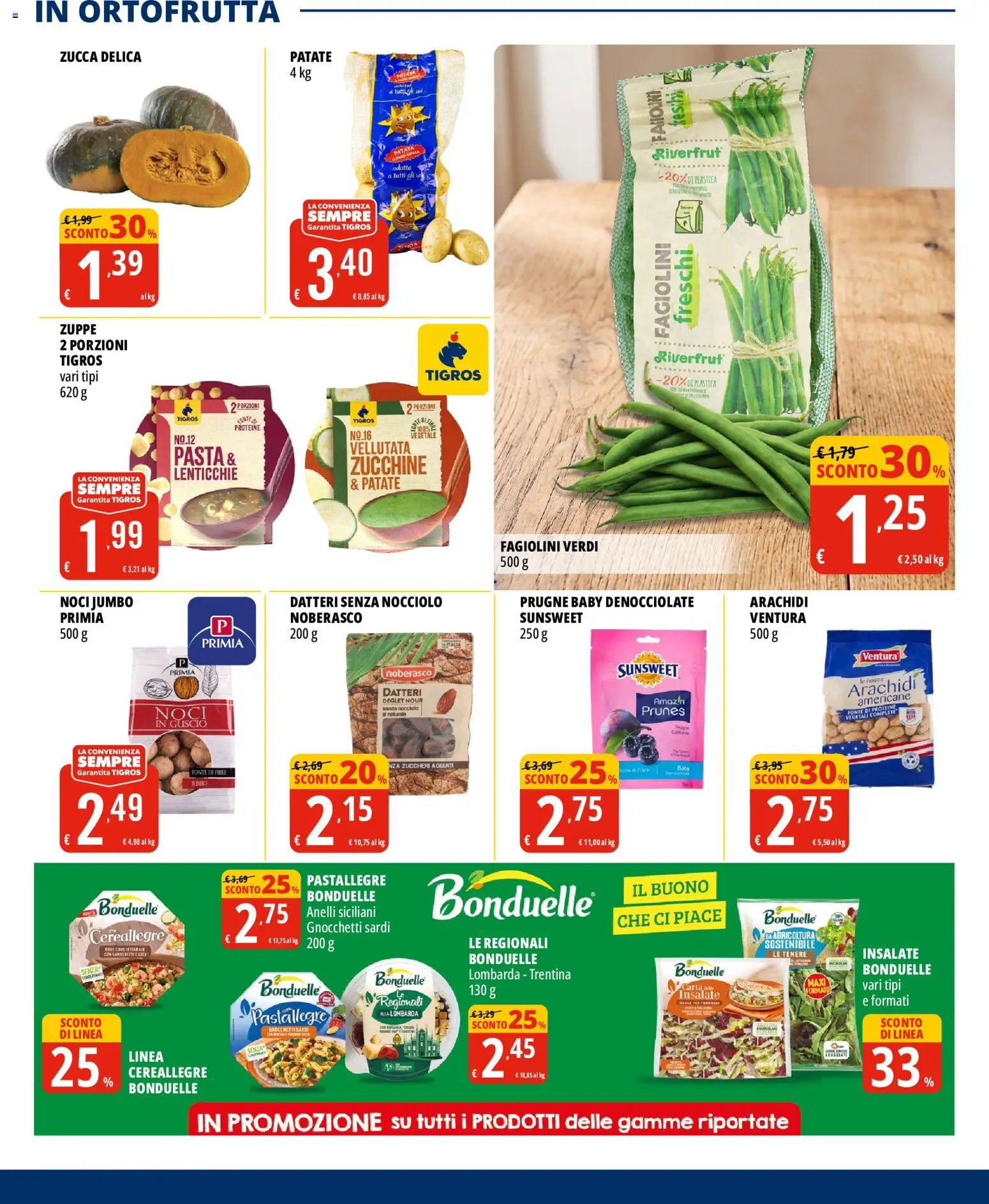 Volantino Tigros del 02/09/2026 | Pagina: 13 | Prodotti: Zuppe, Pasta, Noci, Gnocchetti