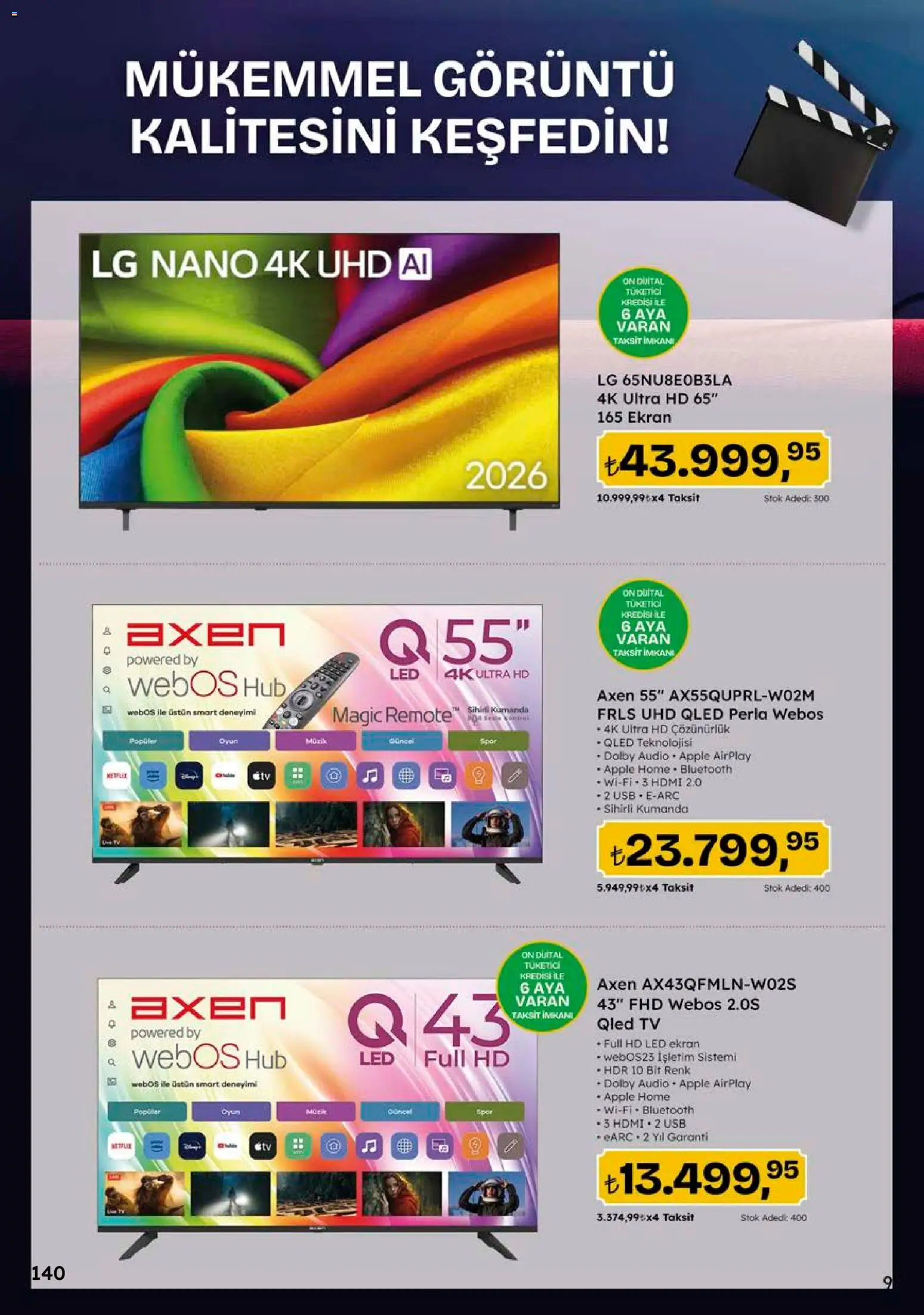 Migros Katalog - 5M Migroskop Dijital - 05 Ekim 2026 tarihinden itibaren geçerlidir | Sayfa: 140 | Ürünler: TV, Oyun, USB