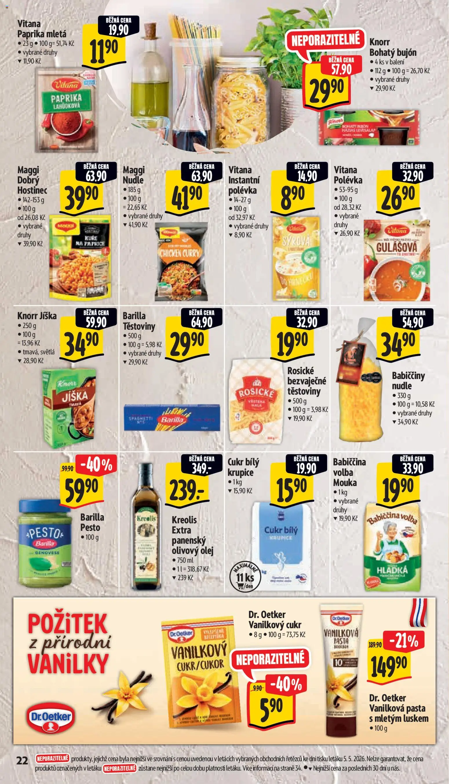 Albert leták - Hypermarket od 13.05.2026 | Strana: 30 | Produkty: Olivový olej, Těstoviny, Paprika, Mouka