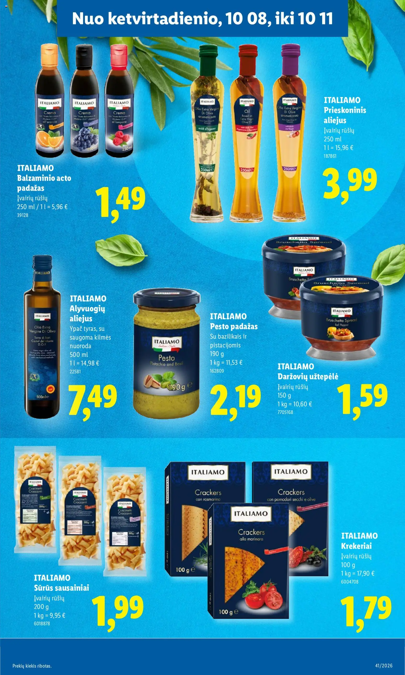 LIDL akcijos nuo 2026.10.05 | Puslapis: 35 | Prekių: Sausainiai, Užtepėlė, Aliejus, Padažas