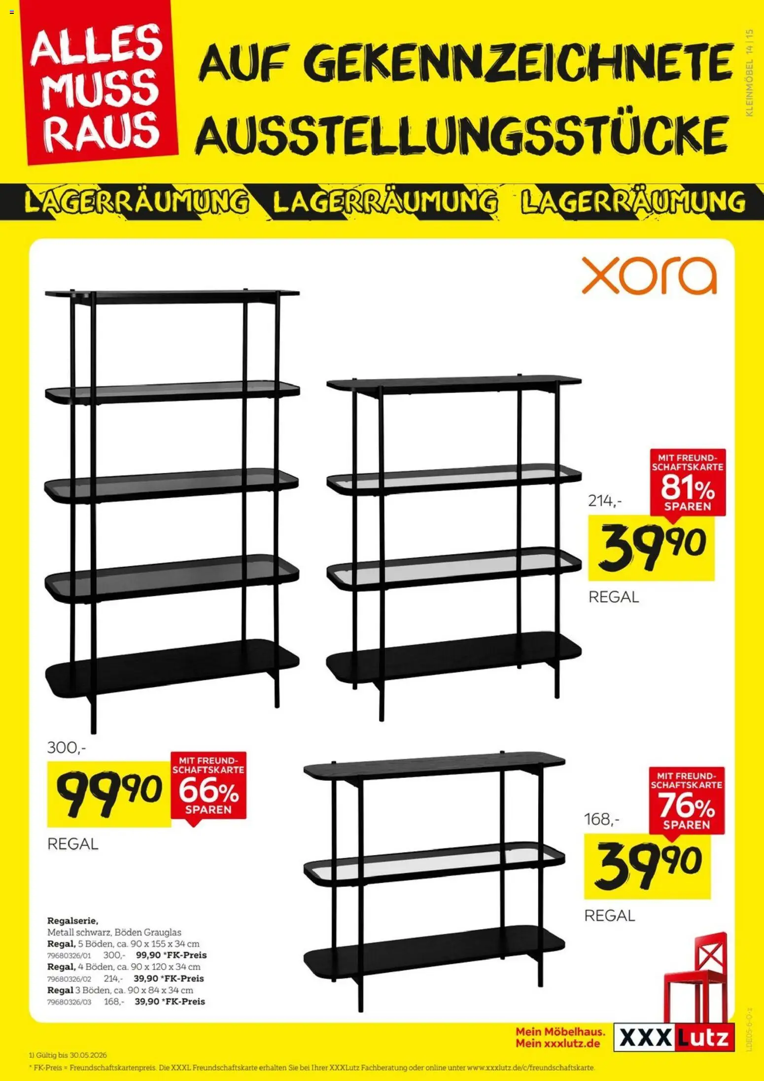 XXXLutz Größte Lagerräumung – gültig ab 16.05.2026 | Seite: 15 | Produkte: Regal