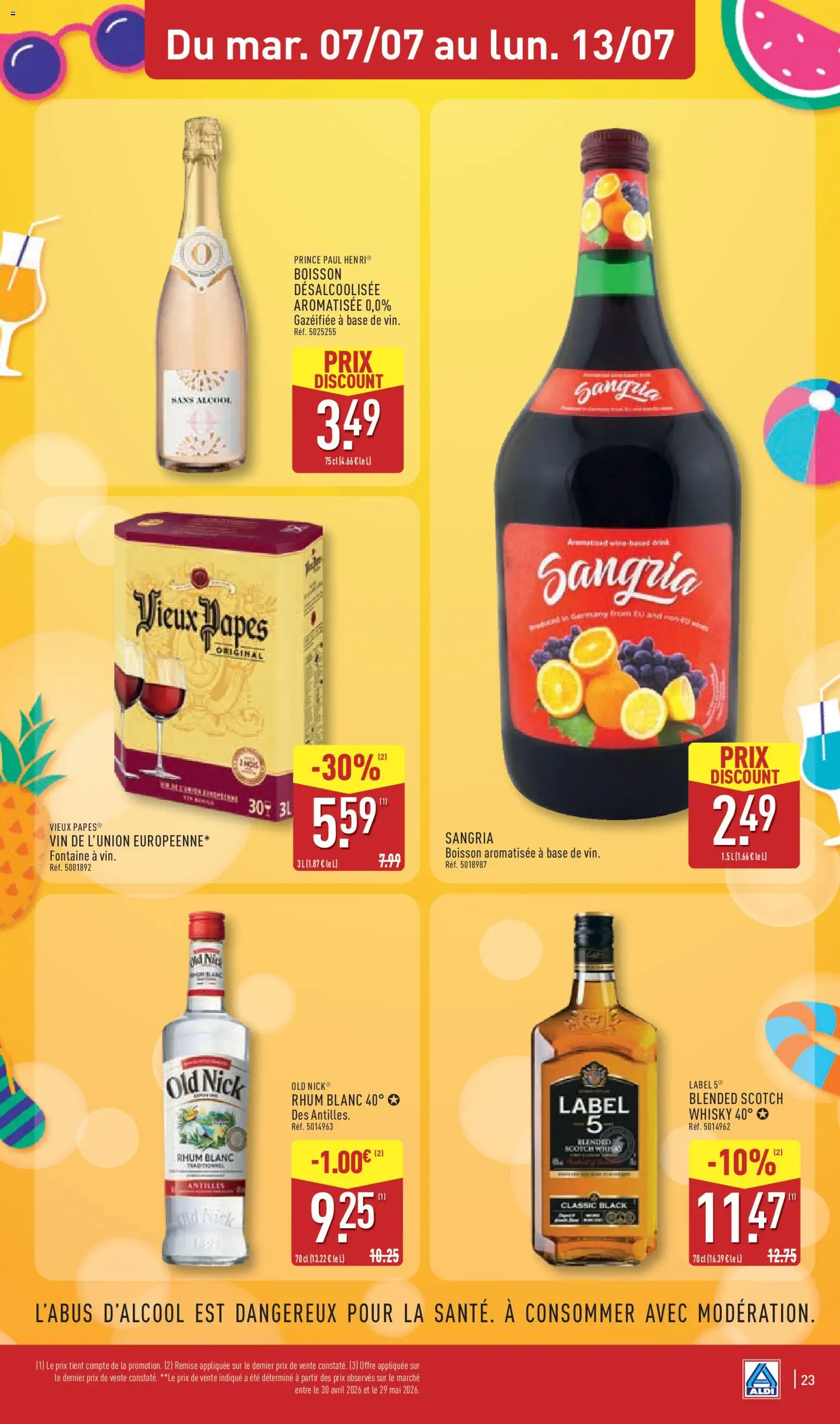 {H1} | Page: 25 | Produits: Whisky, Base, Rhum, Sangria