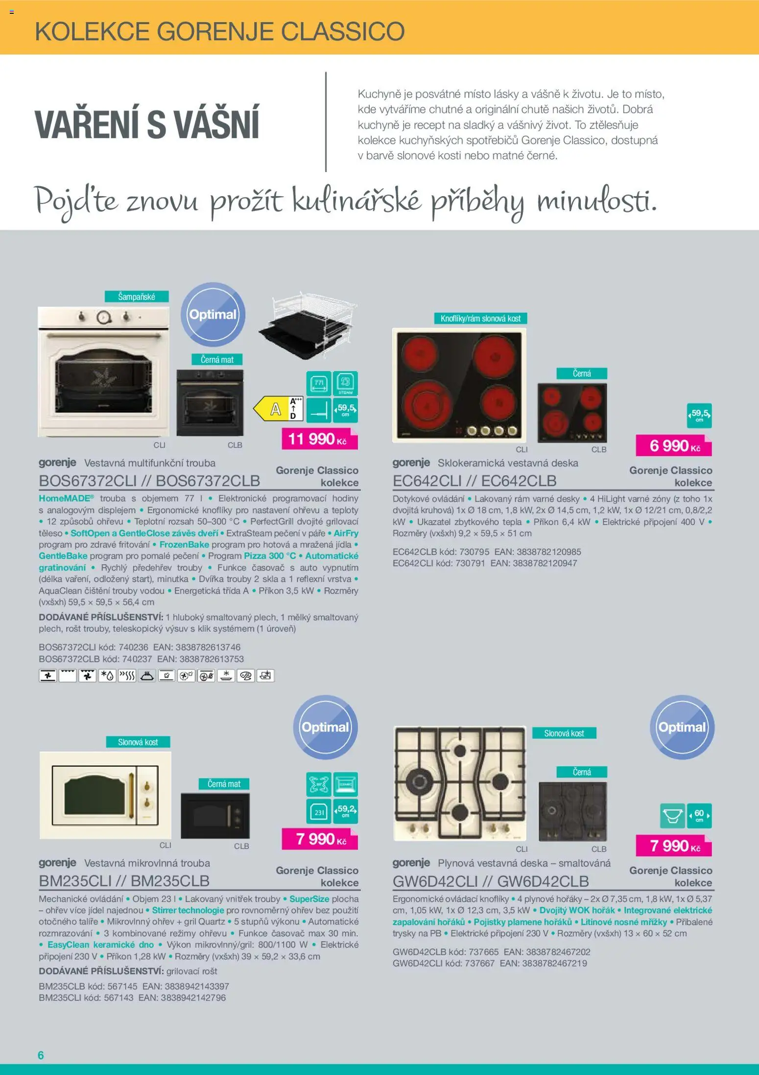 Möbelix leták - Gorenje od 01.01.2026 | Strana: 6 | Produkty: Talíře, Šampaňské, Trouba, Rošt