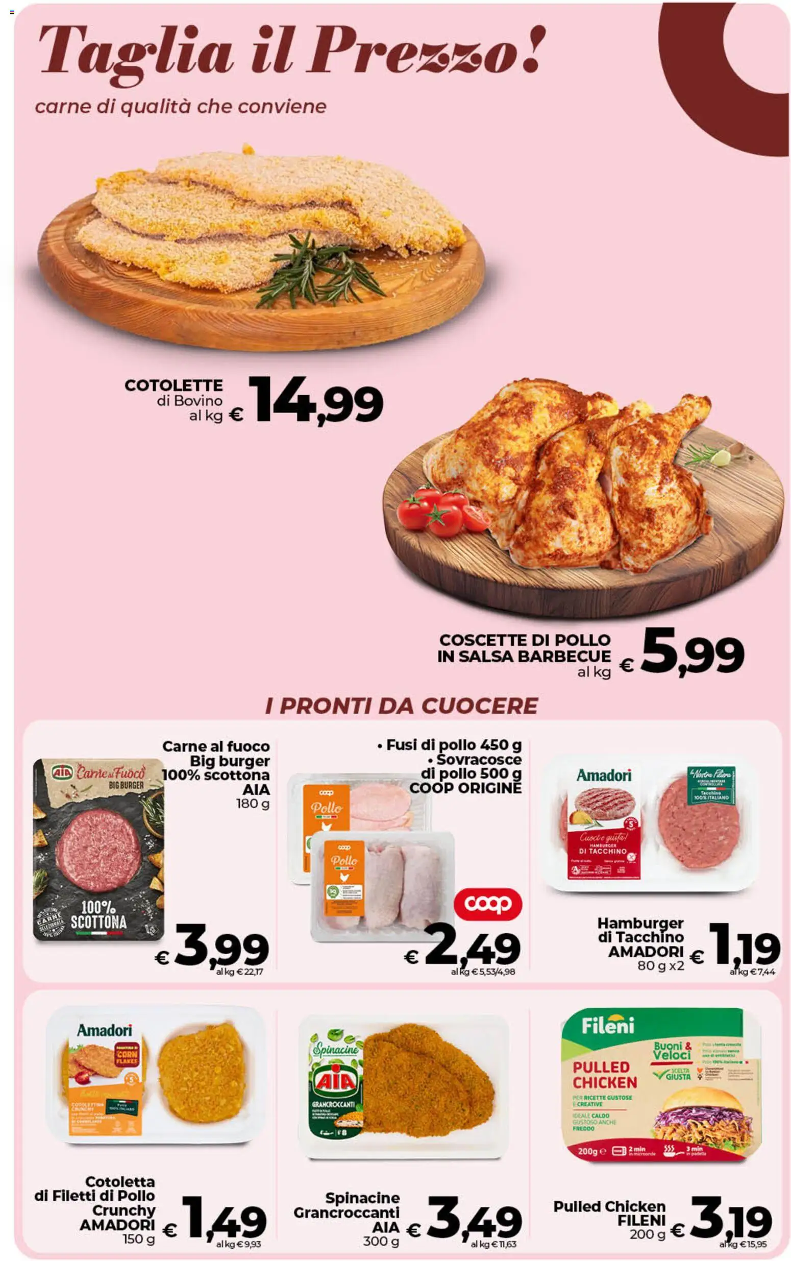 Volantino COOP del 21/07/2026 | Pagina: 18 | Prodotti: Bovino, Salsa, Tacchino, Salsa barbecue