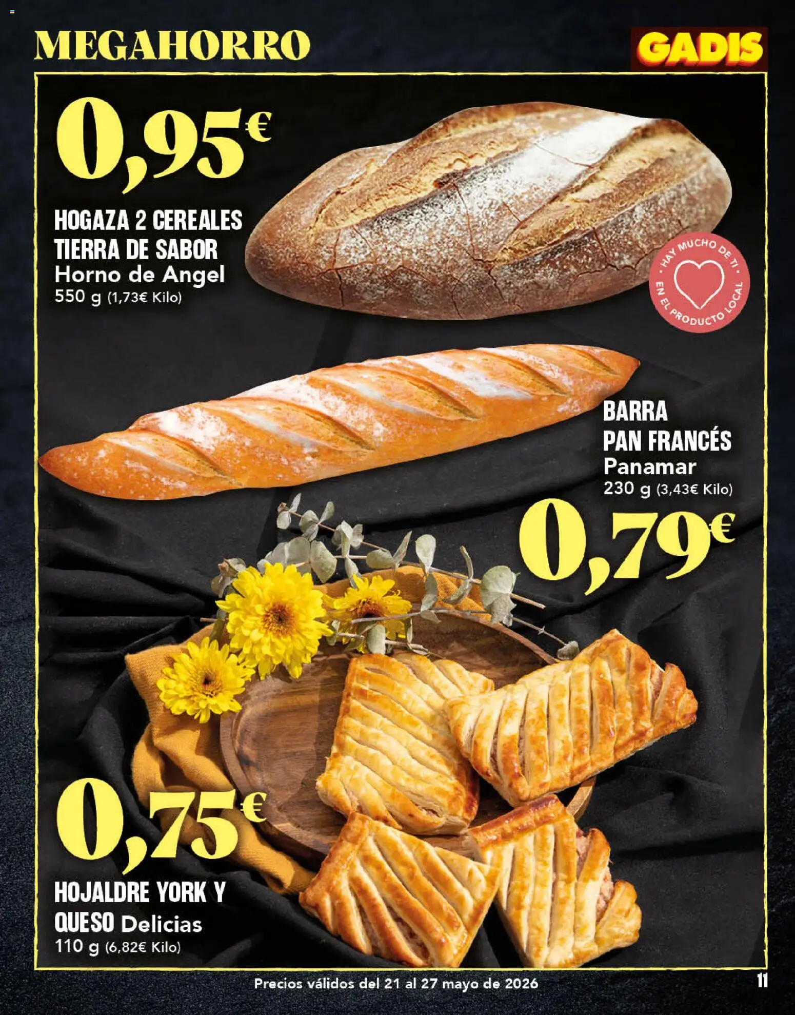 Gadis - folleto │ válido desde el 21.05.2026 | Página: 11 | Productos: Queso, Pan, Cereales, Horno