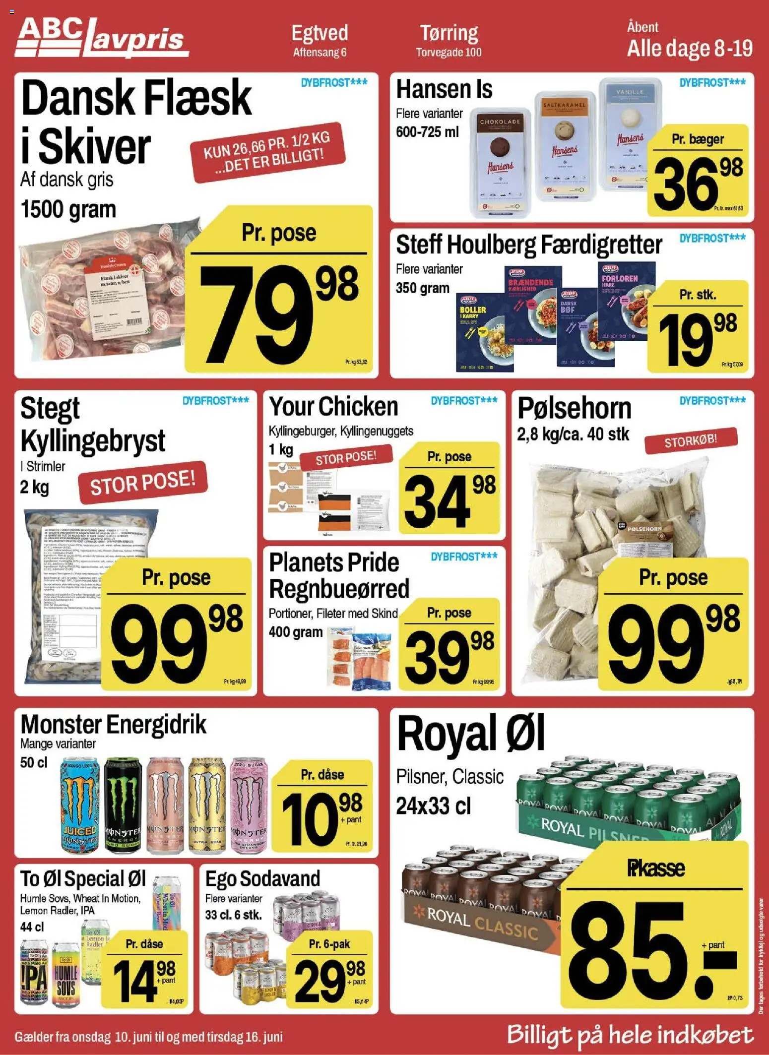 Abc Lavpris tilbudsavis – gyldig fra 10.06.2026 | Side: 7 | Produkter: Mango, Pølsehorn, Sodavand, Is