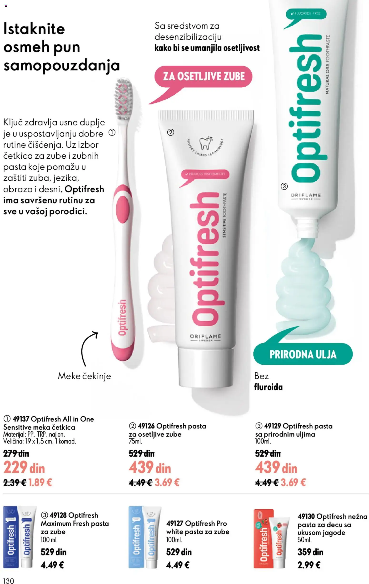 Oriflame katalog - važi od 15.07.2026 | Strana: 130 | Proizvode: Jagode, Pasta za zube, Četkica za zube