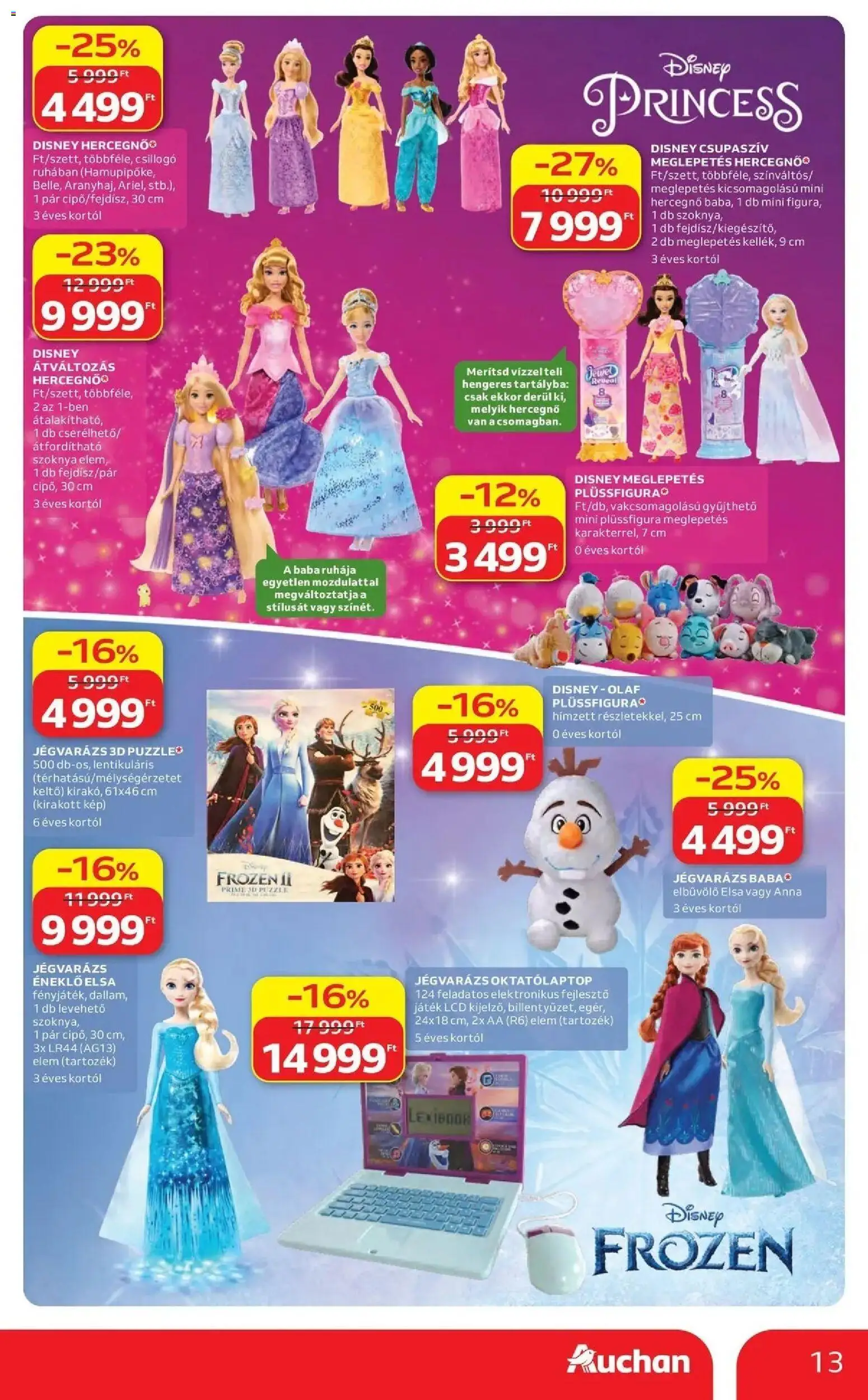 Auchan Karácsonyi ajánlataink Kecskemét - 2026.10.22. -tól/töl > akció, lapozható szórólap 🛍️ | Oldal: 13 | Termékek: Laptop, Puzzle, Elem, Baba