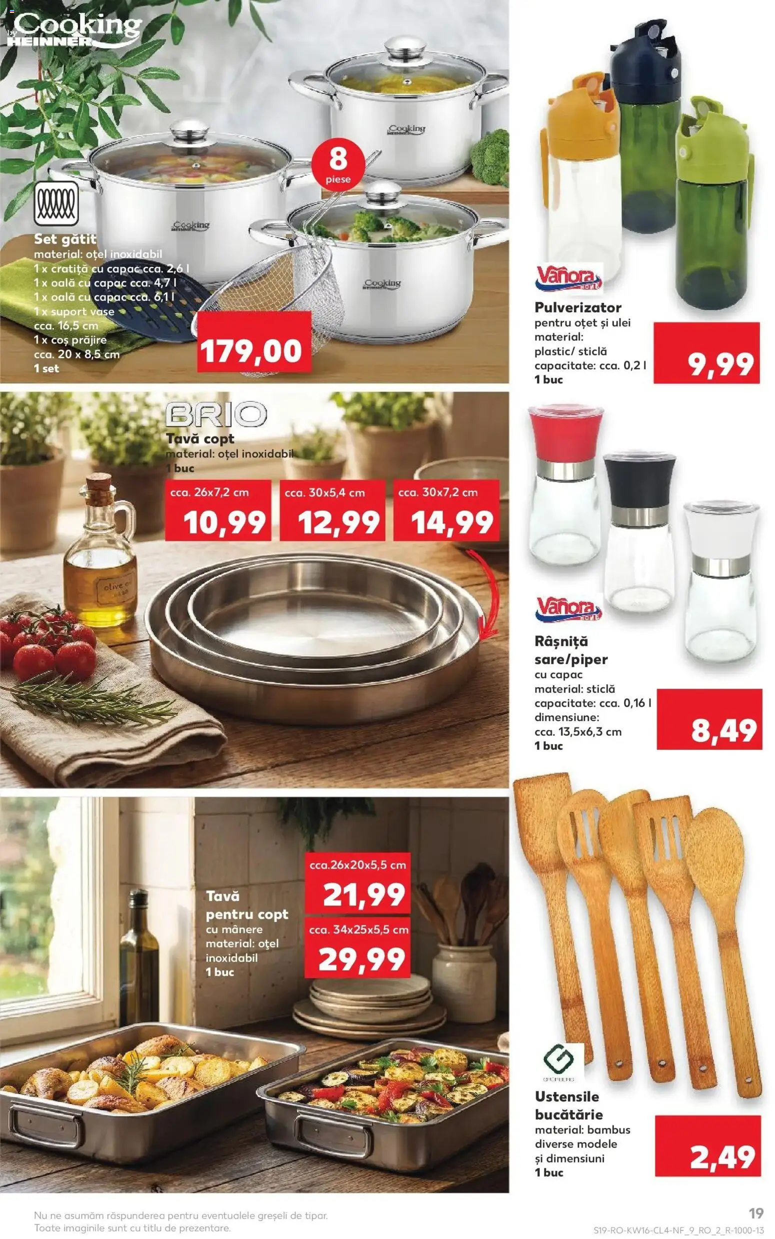 Noul catalog Kaufland – valabil de la 15.04.2026 | Pagină: 19 | Produse: Cratiță, Bucătărie, Ulei, Oțet