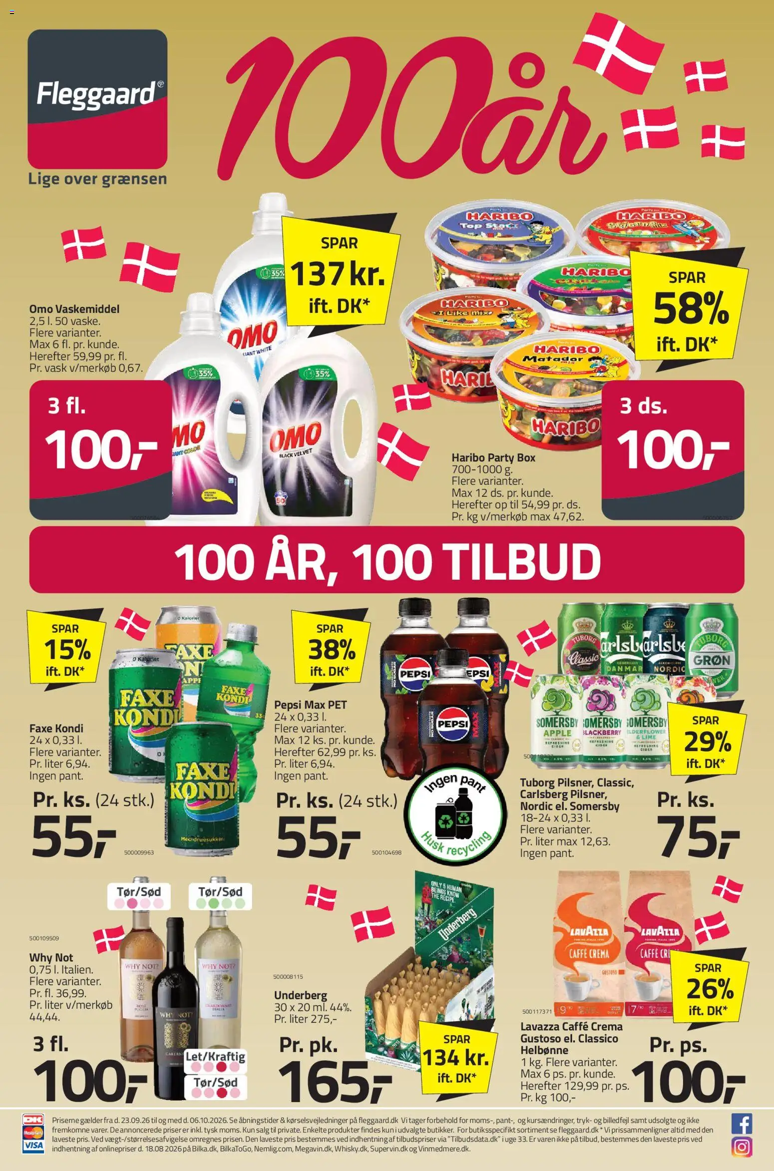 Fleggaard tilbudsavis – gyldig fra 23/09/2026 | Side: 1 | Produkter: Cider, Lime, Pepsi, Pepsi Max