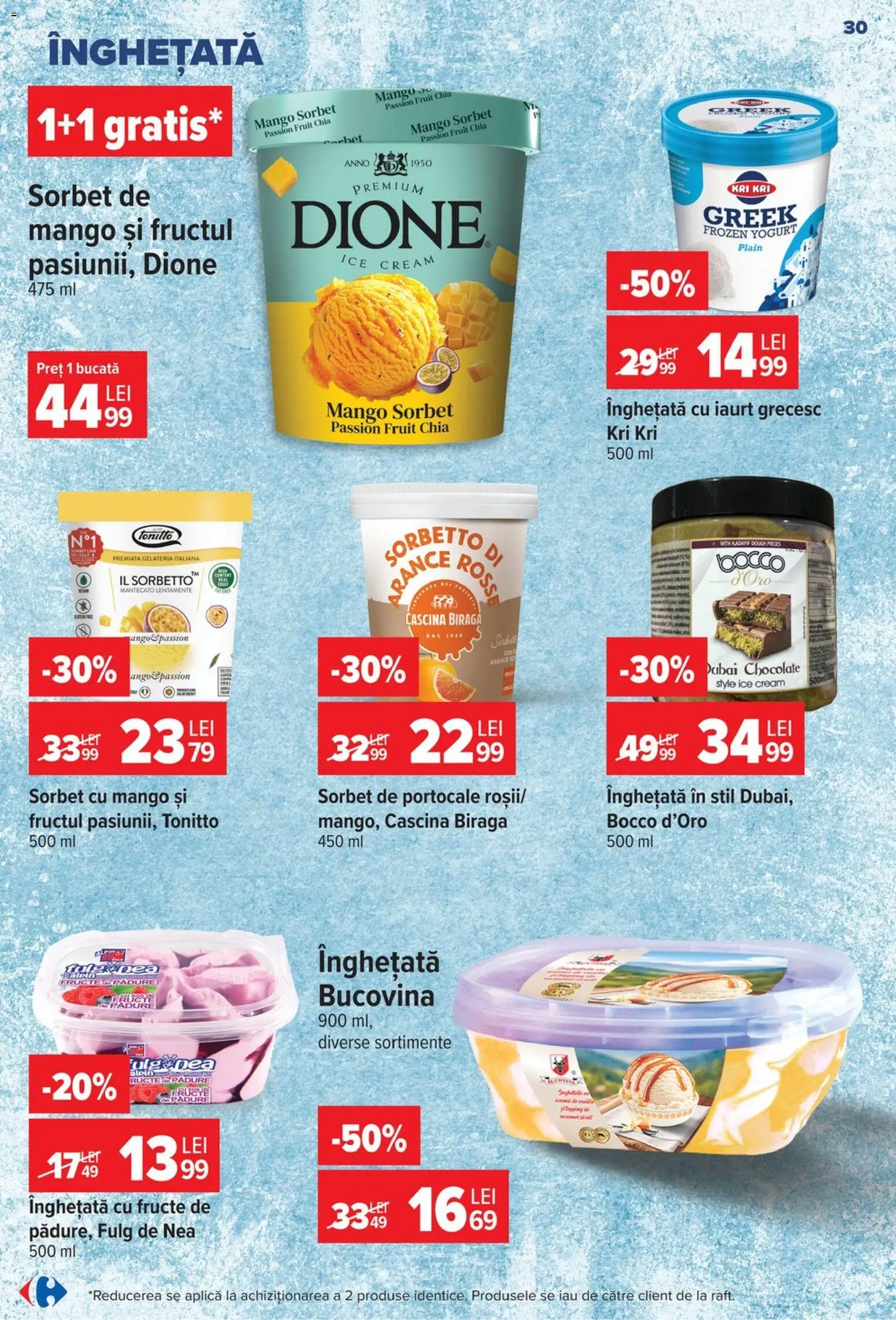Noul catalog Carrefour – valabil de la 17.06.2026 | Pagină: 29 | Produse: Raft, Portocale, Înghețată, Mango