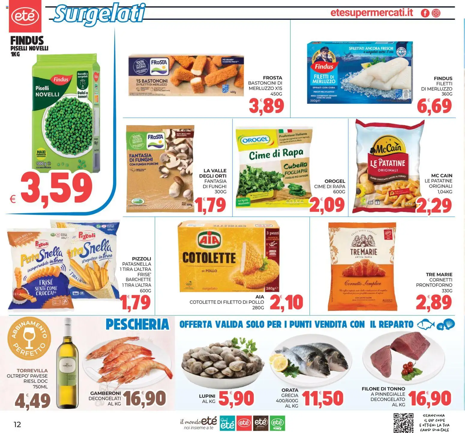 Volantino Eté del 03/07/2026 | Pagina: 12 | Prodotti: Pollo, Merluzzo, Funghi, Piselli