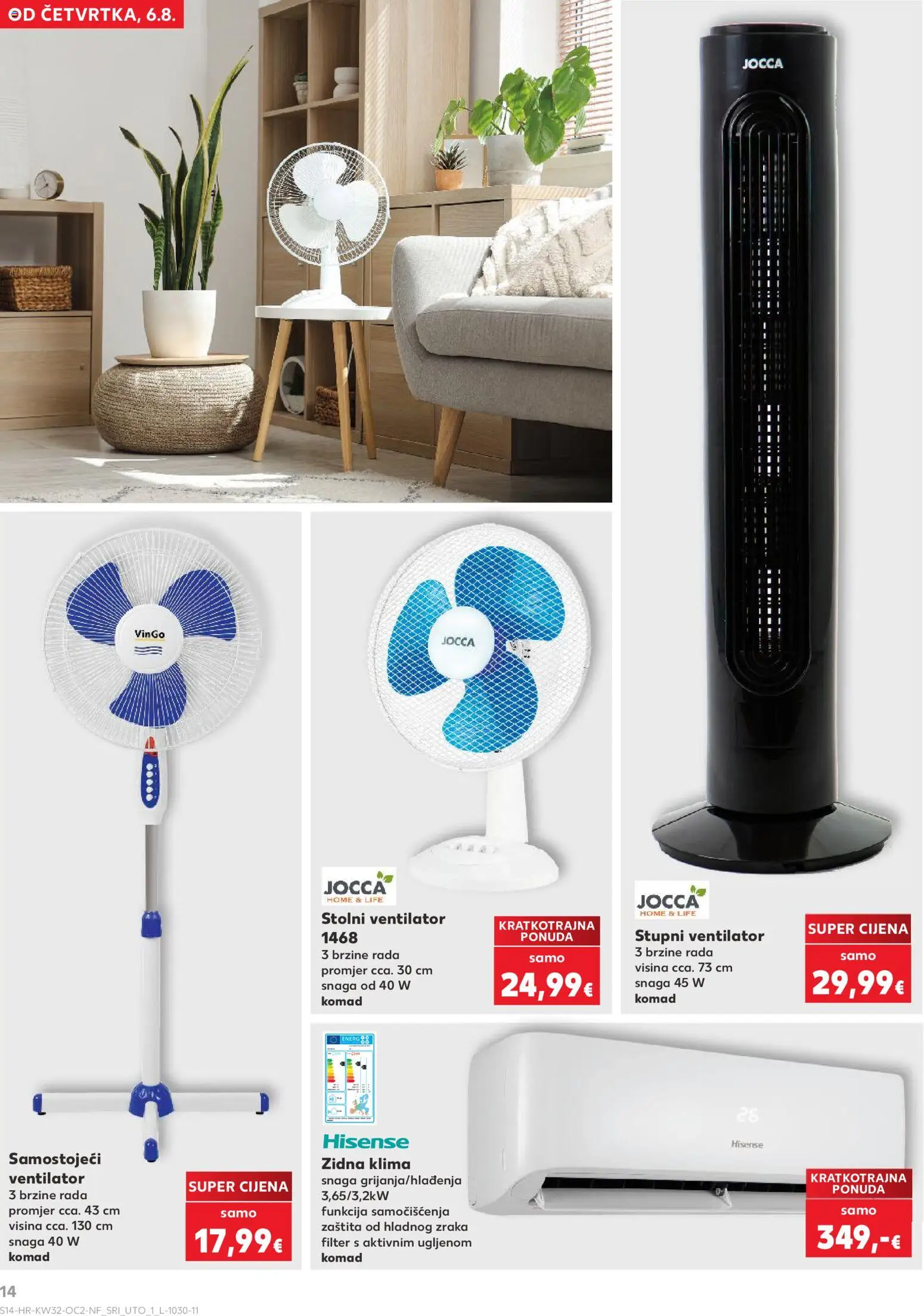Kaufland katalog | vrijedi od 06.08.2026 | Stranica: 14 | Proizvodi: Ventilator, Klima