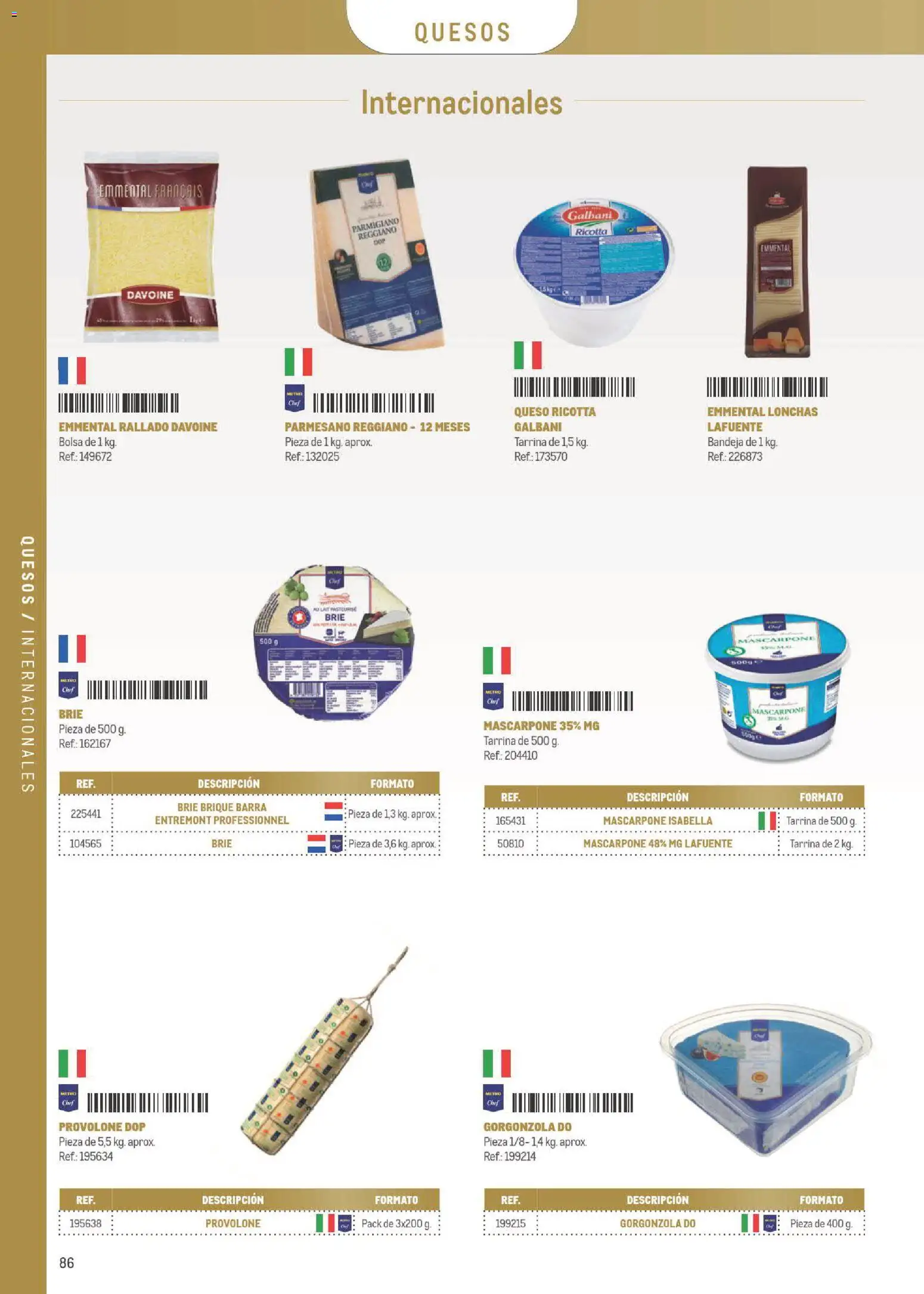Makro Especial Carta y Menú │ válido desde el 06/07/2026 | Página: 86 | Productos: Queso, Bolsa, Bandeja
