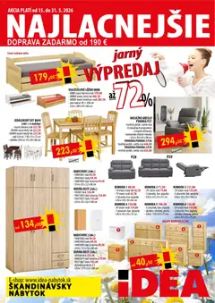 IDEA nábytok leták platný od 15.05.2026