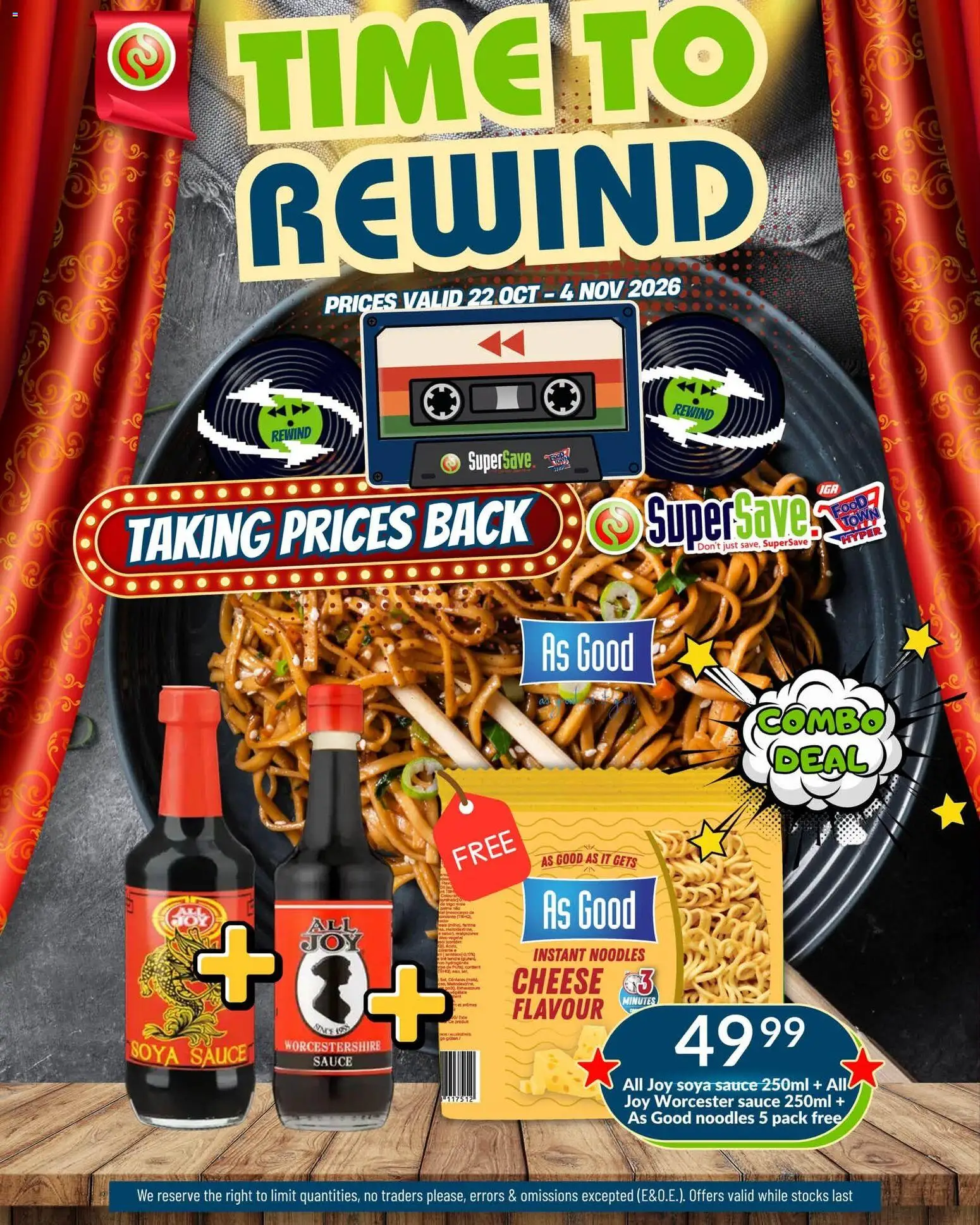 New Super Save catalogue – valid from 22/10/2026 | Page: 53 | Products: Cheese, Noodles, Sauce, Worcestershire sauce