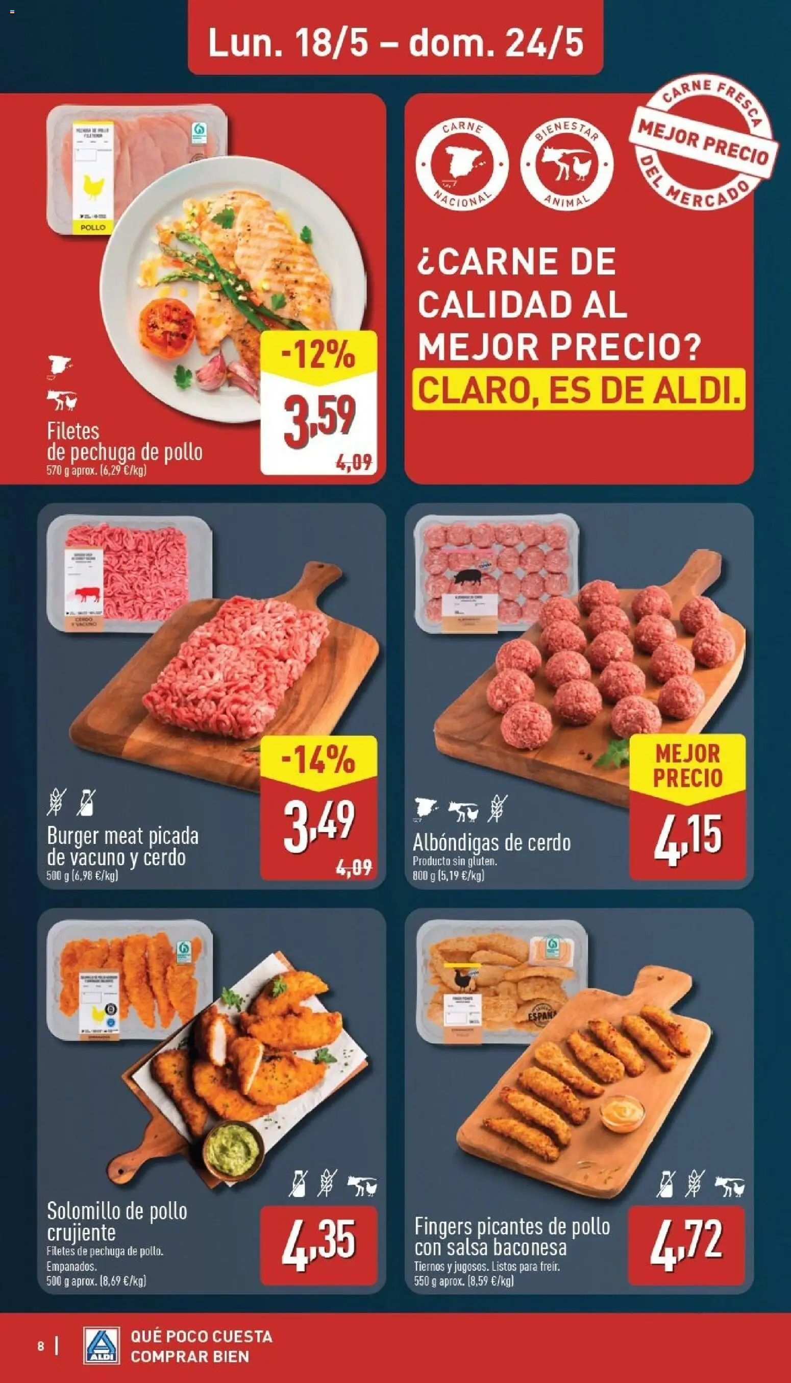 Aldi folleto Baleares │ válido desde el 18.05.2026 | Página: 8 | Productos: Δισκέτα, Cerdo