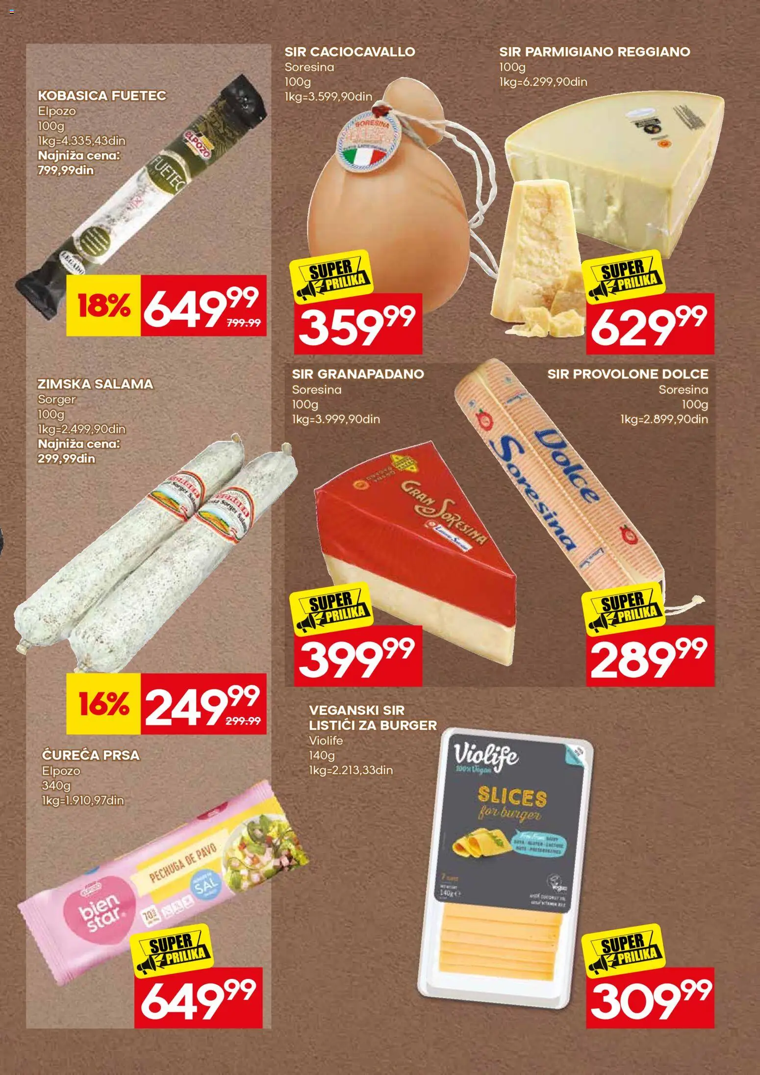 Mercator katalog - važi od 31.08.2026 | Strana: 15 | Proizvode: Parmigiano Reggiano, Burger, Ćureća prsa, Salama