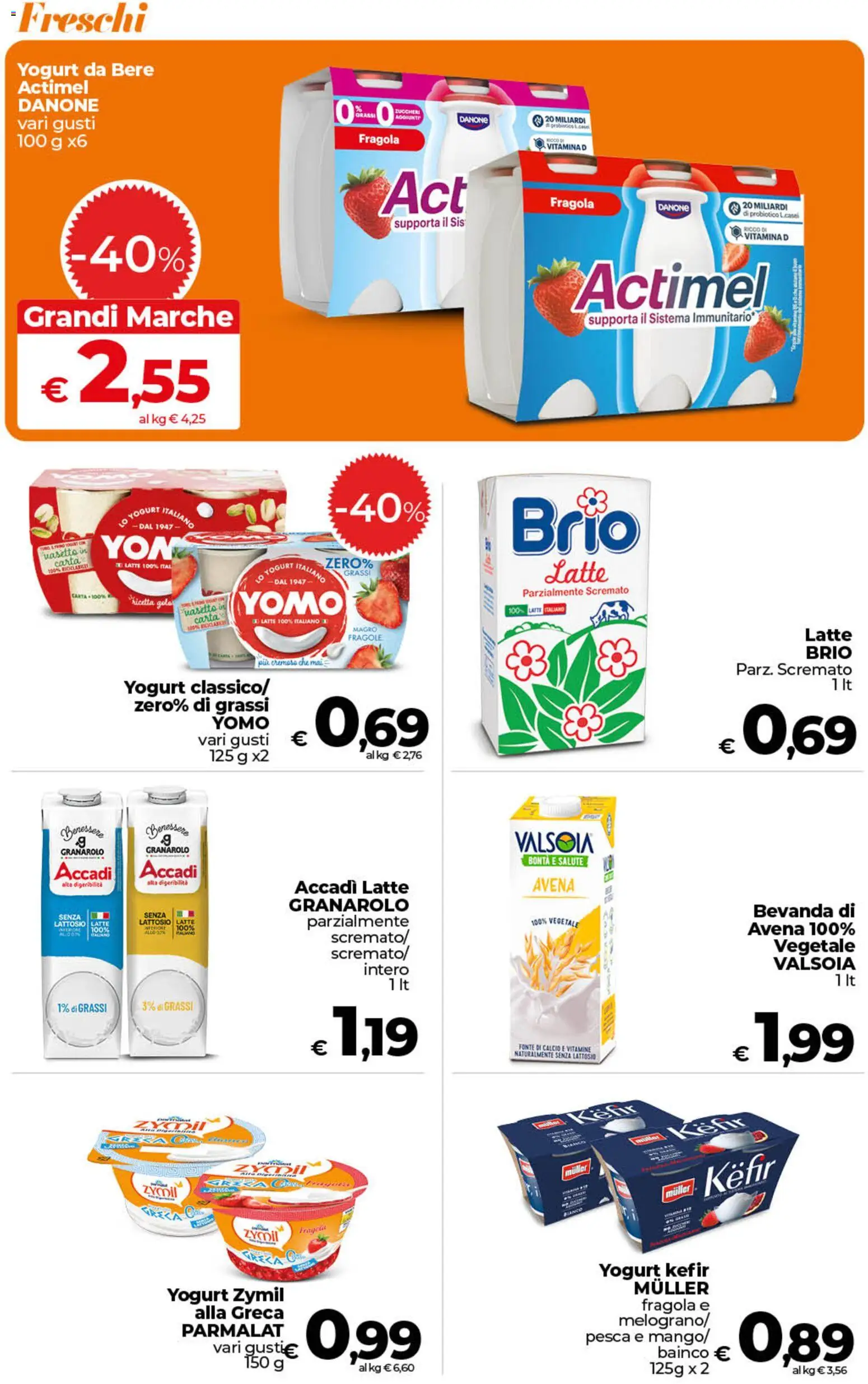 Volantino Ipercoop del 18.06.2026 | Pagina: 21 | Prodotti: Yogurt, Fragole, Latte, Pesca