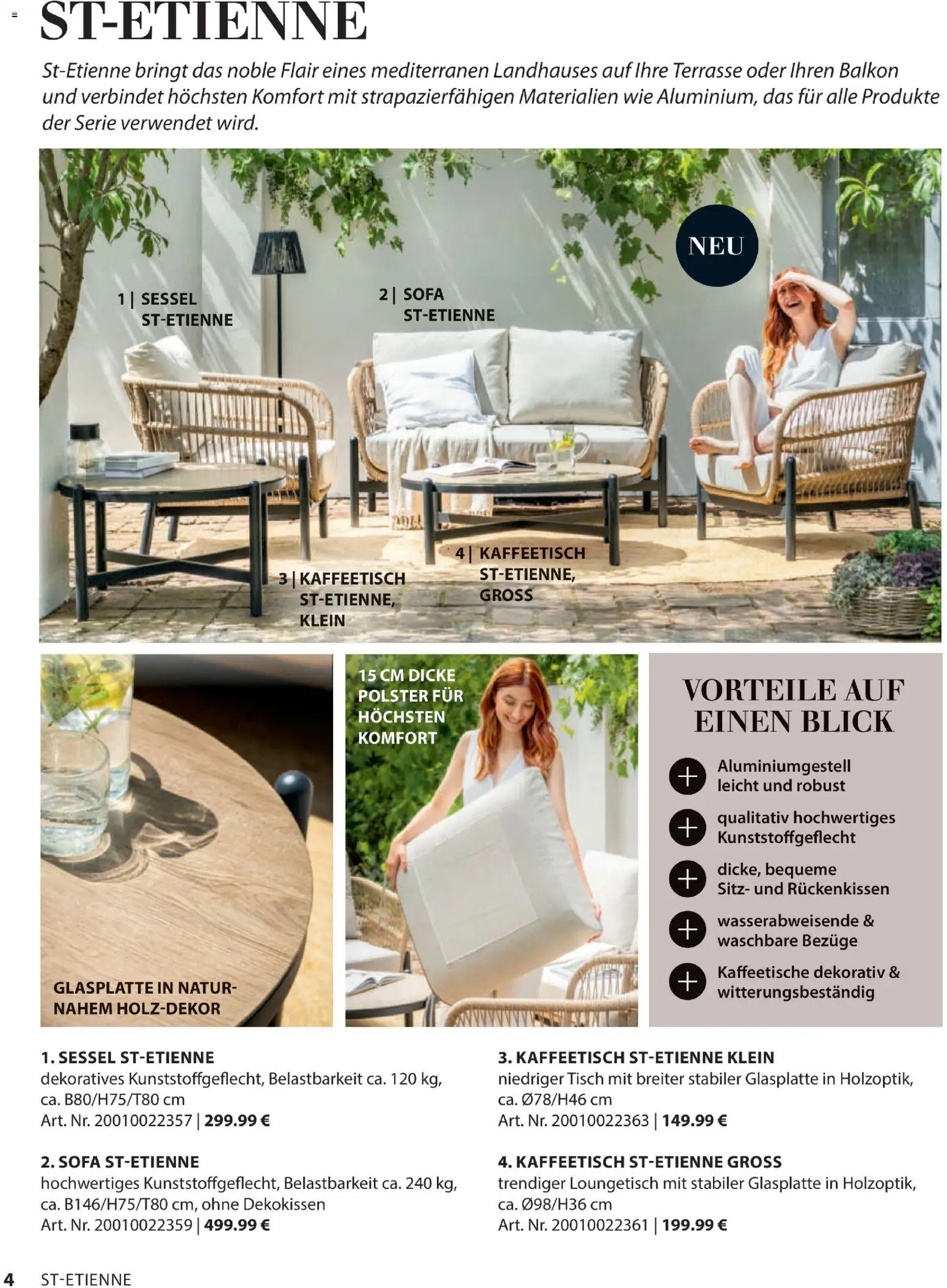 Dehner Gartenmöbel Trends 2026 – gültig ab 29.01.2026 | Seite: 4 | Produkte: Sofa, Sessel, Tisch
