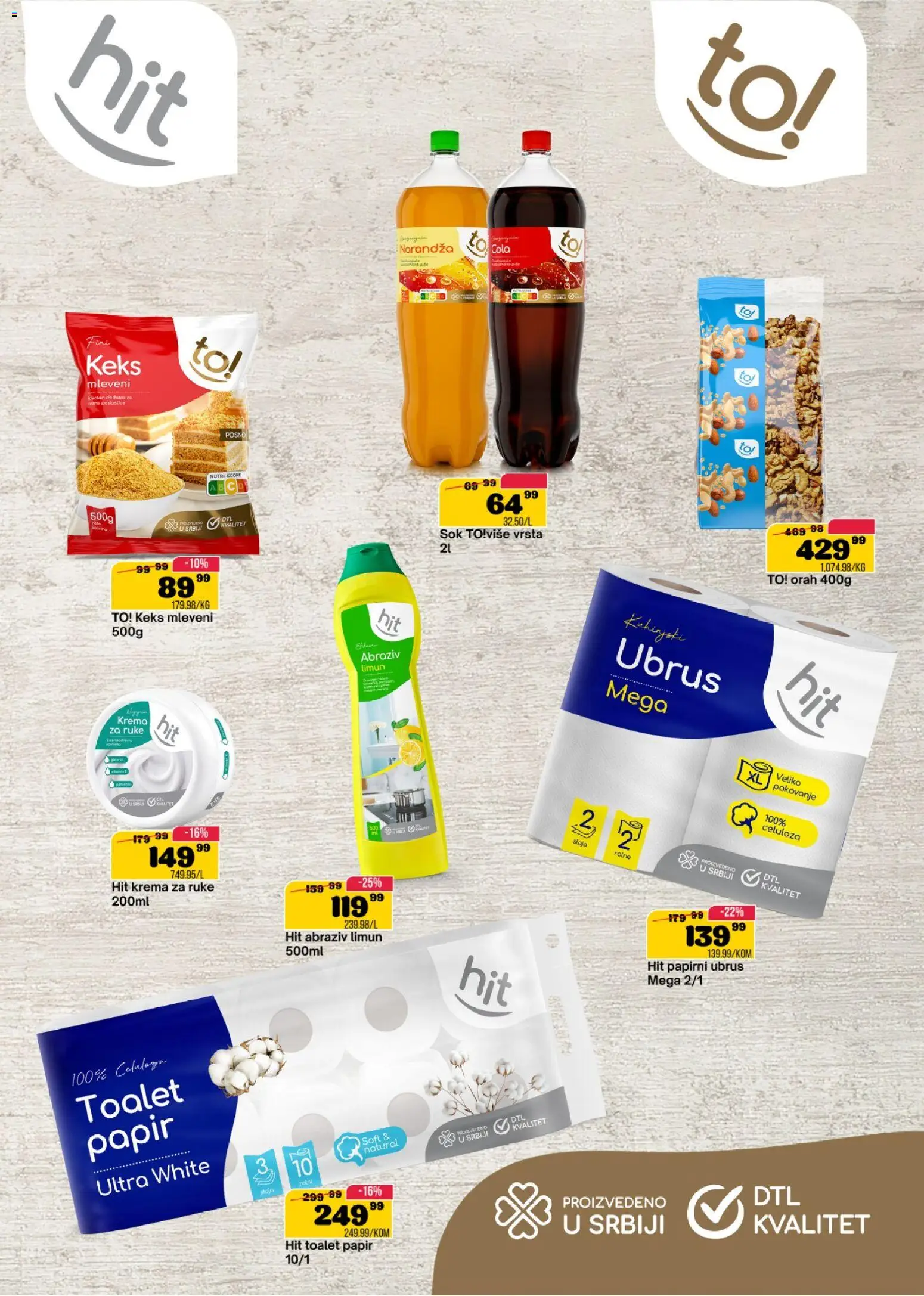 Senta Promet katalog - važi od 21.10.2026 | Strana: 2 | Proizvode: Keks, Toalet papir, Ubrus, Limun