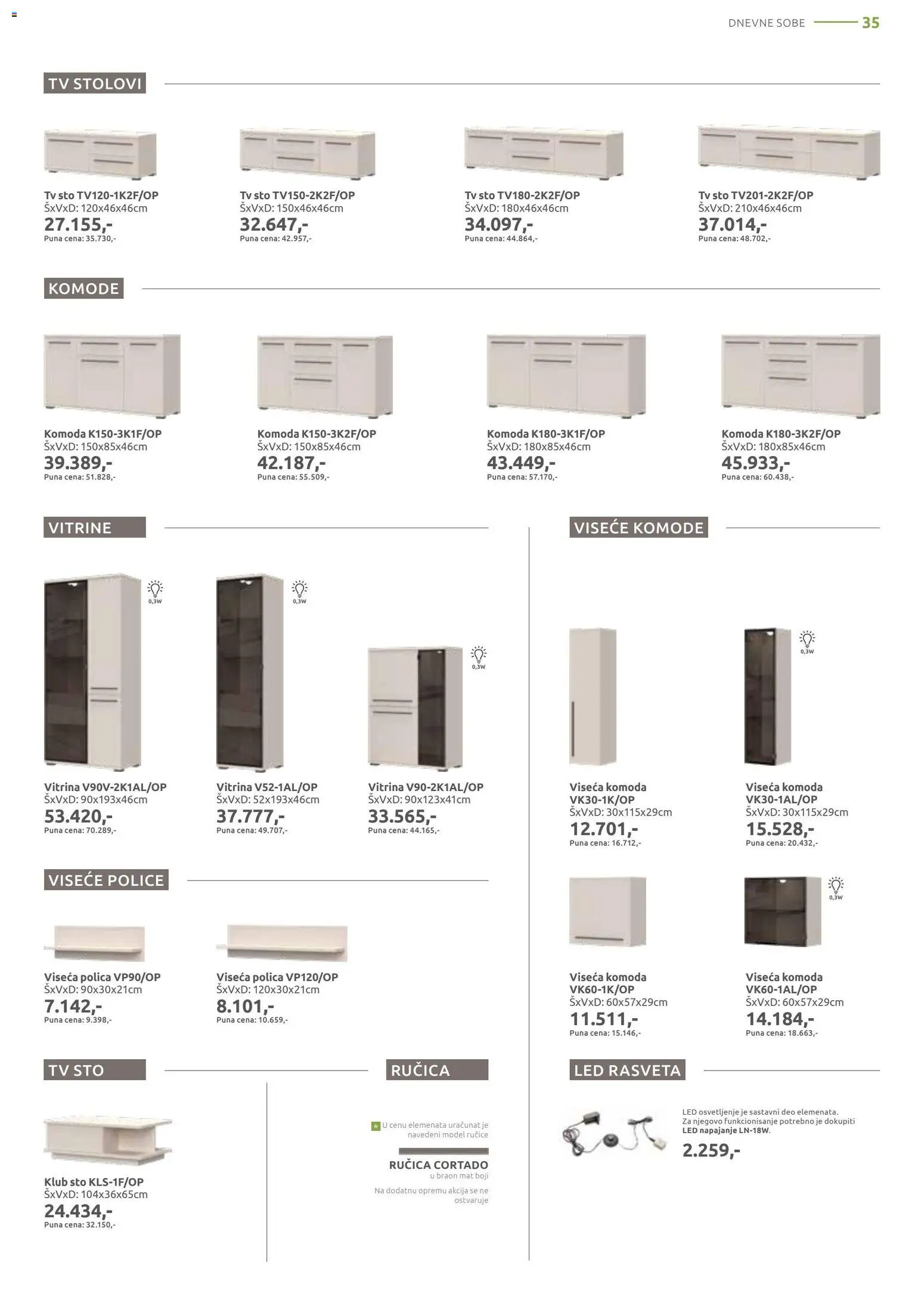 Jela katalog - važi od 06.04.2026 | Strana: 35 | Proizvode: Komoda, Polica, Sto