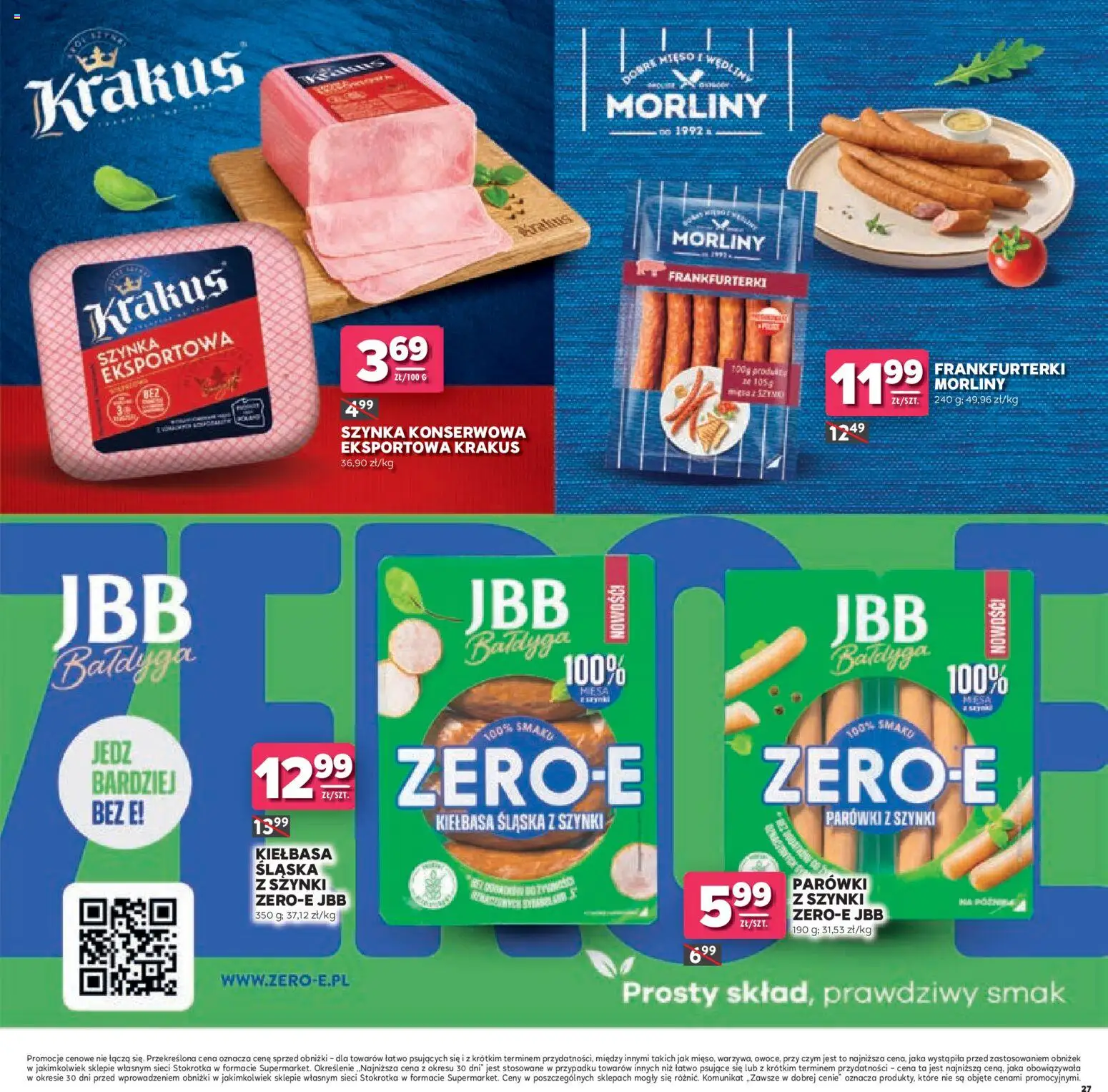 Stokrotka gazetka - Łap Okazje od 02.07.2026 | Strona: 27 | Produkty: Kiełbasa, Stokrotka, Szynka, Kiełbasa śląska